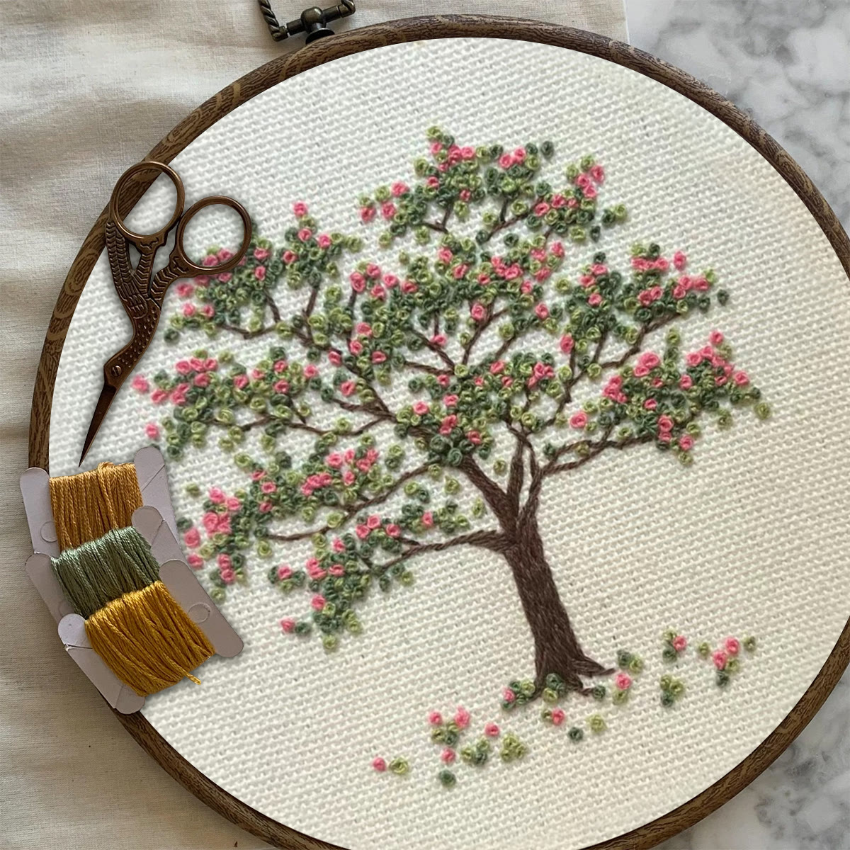 Rubbyoo Embroidery Kit-  Pink Flower Tree - image 7