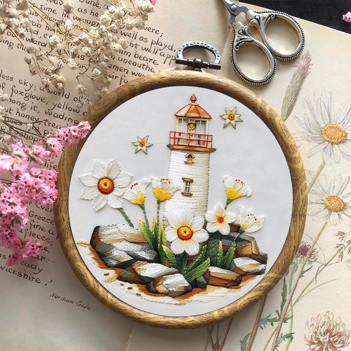 Rubbyoo Embroidery Kit-lighthouse Easy  Embroidery Kit For Beginners | Summer Crafts - image 8