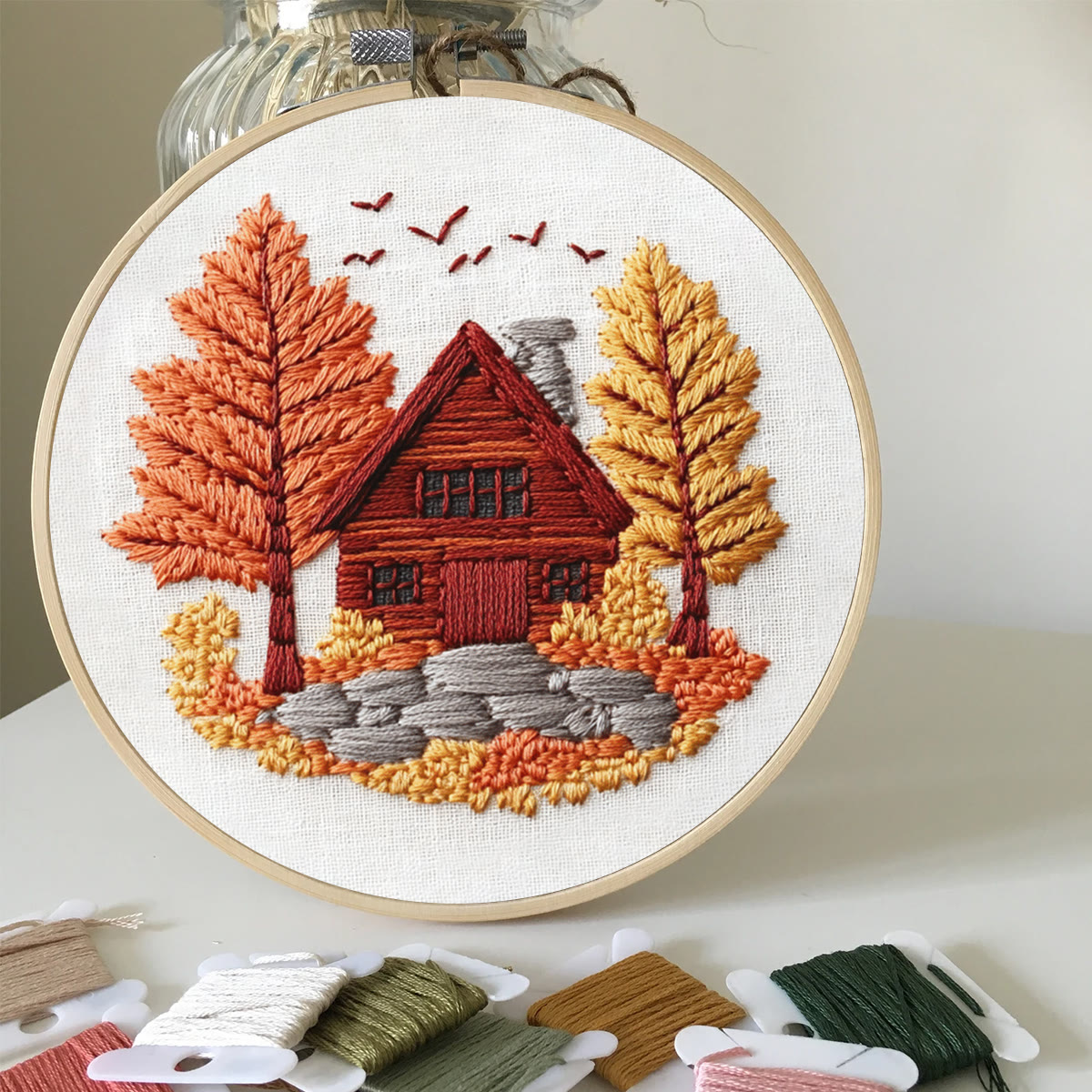Rubbyoo Embroidery Kit- Farmhouse Diy Craft Kits| Autumn Craft - image 5