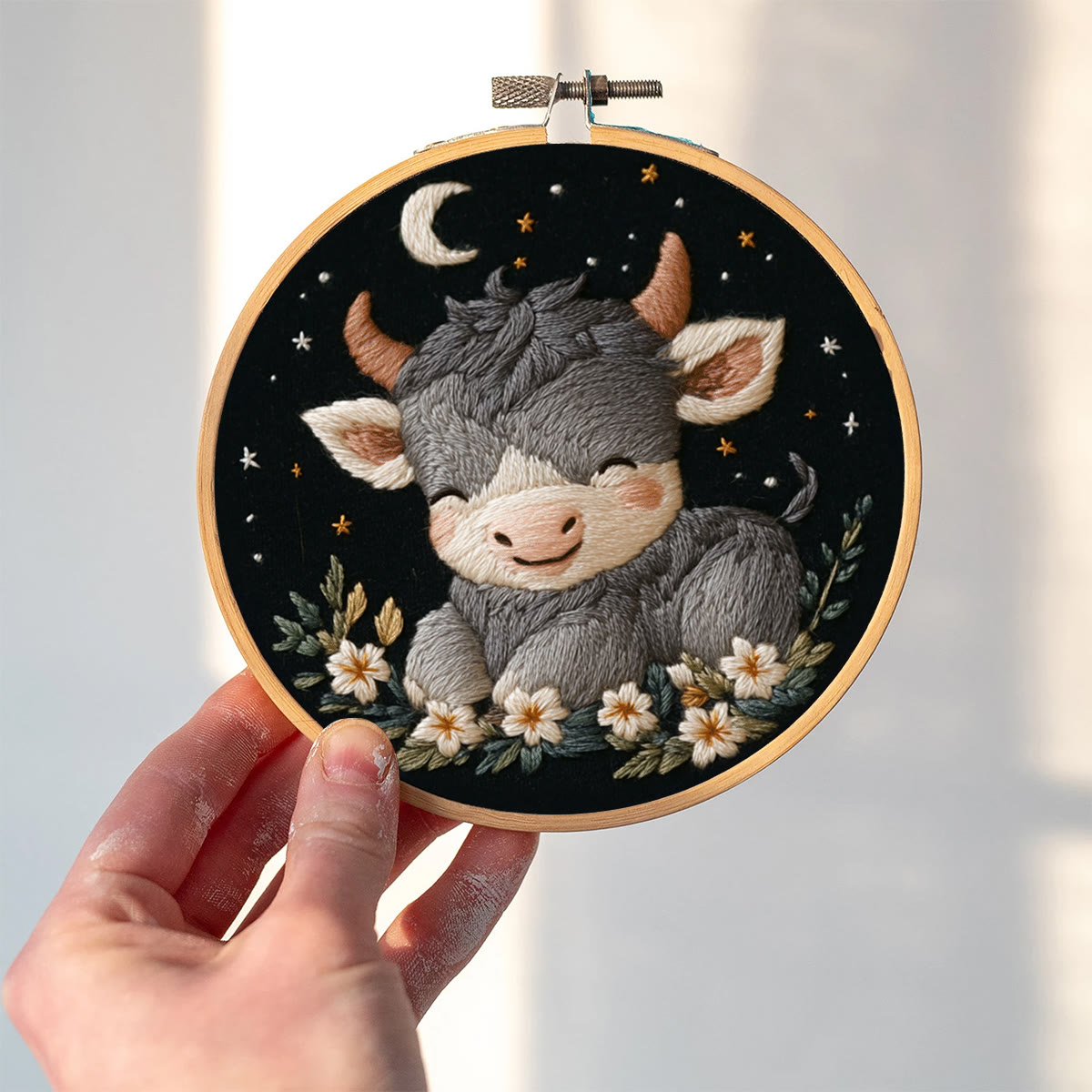 Rubbyoo Embroidery Kit-   Calf Baby  Diy Craft Kits| For Craft Lover - image 2