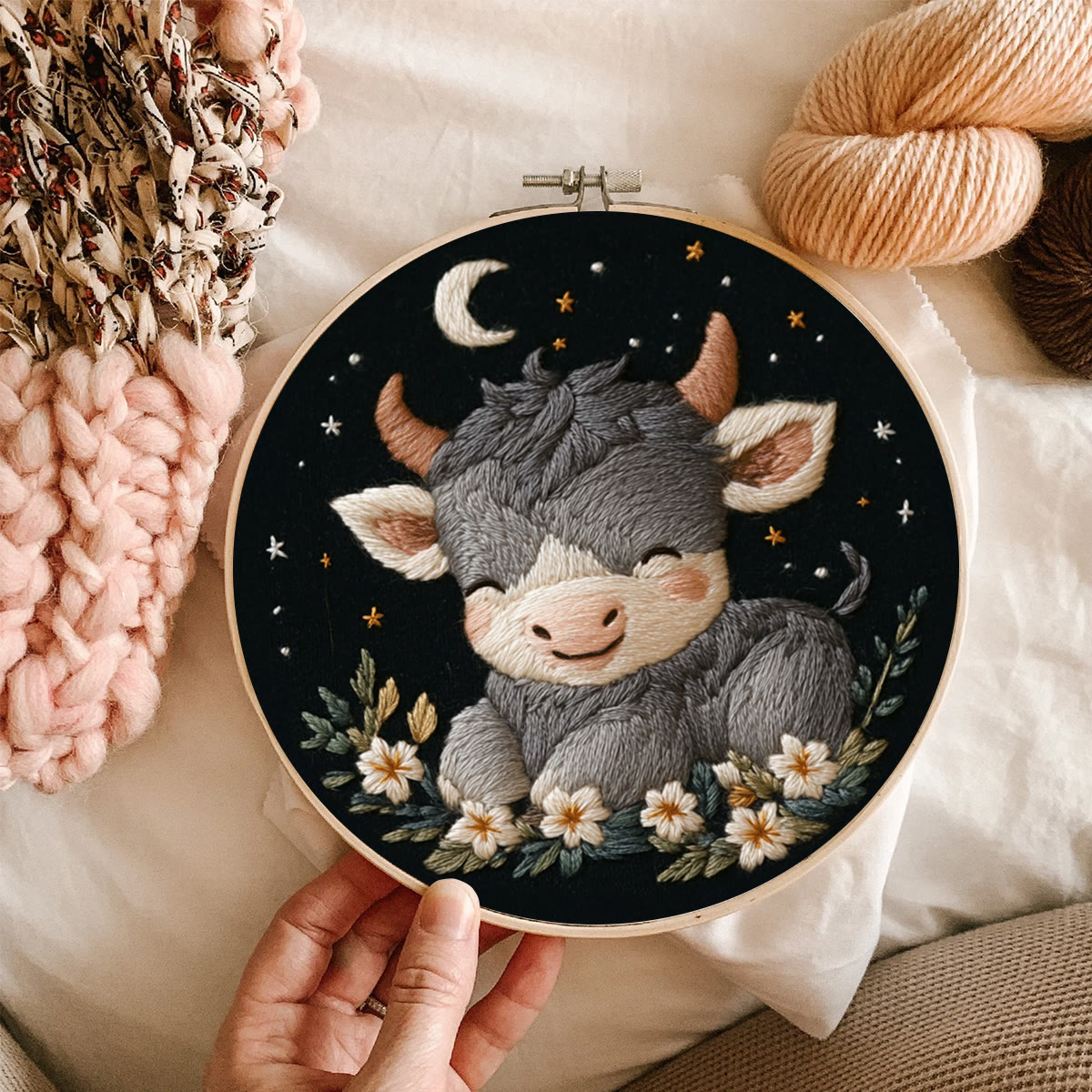 Rubbyoo Embroidery Kit-   Calf Baby  Diy Craft Kits| For Craft Lover - image 9