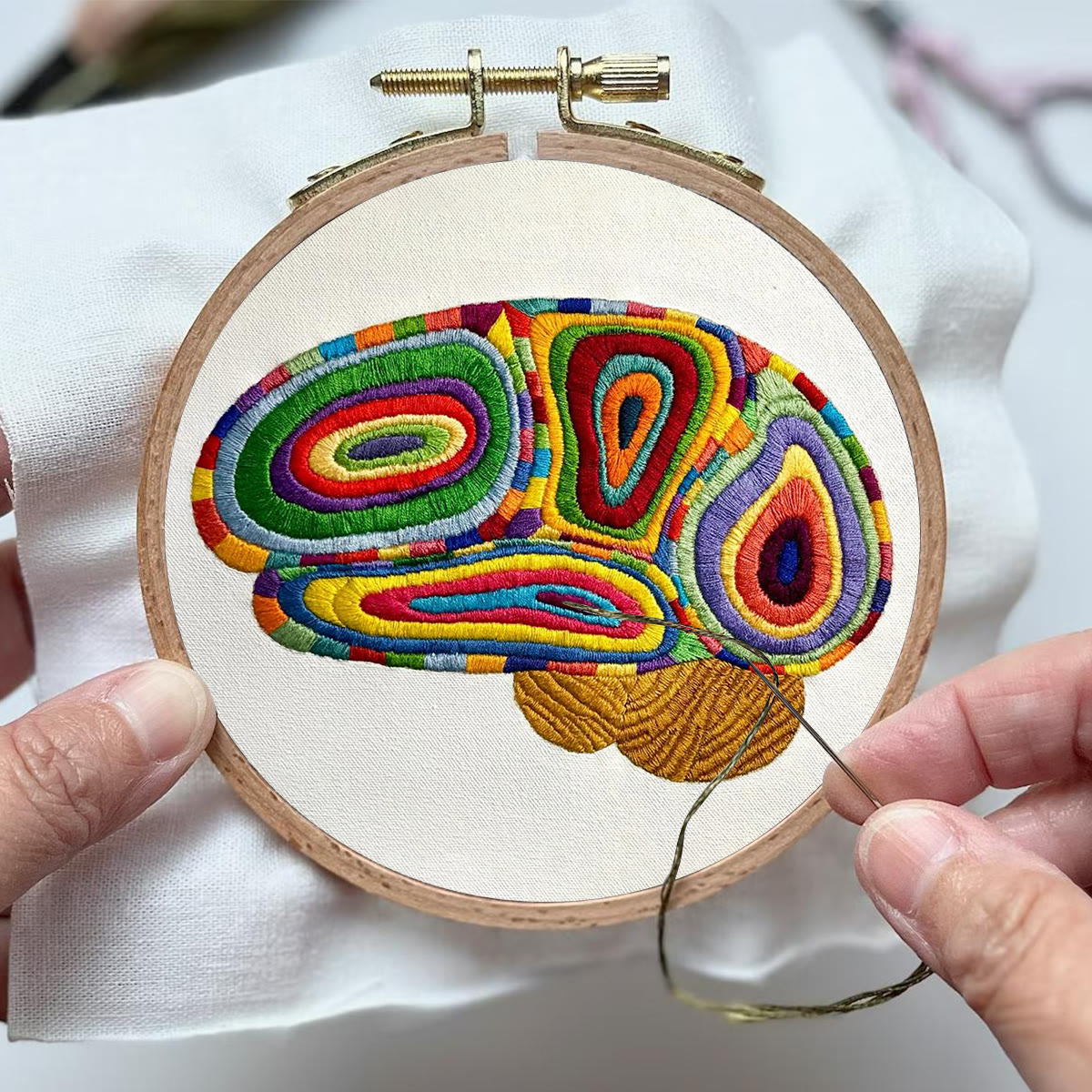Rubbyoo Embroidery Kit-   The Colors Of Hope Diy Kit For  Aldults| Diy Craft Kits - image 4