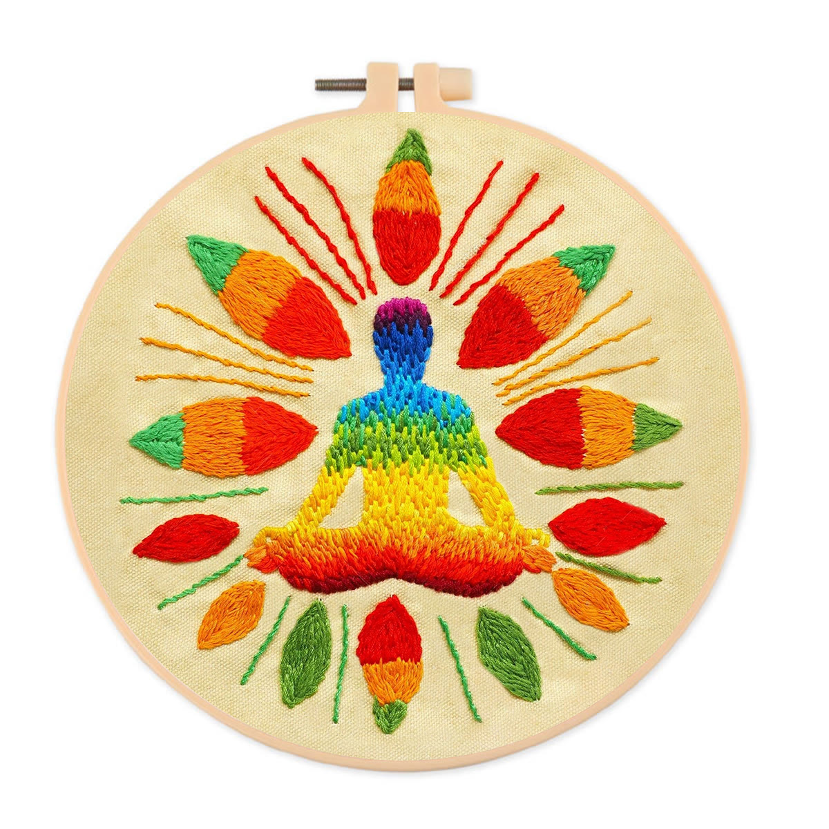 Rubbyoo Embroidery Kit-  Vedic Heaalling Diy Kit For  Aldults| Diy Craft Kits | Wall Decor - image 1