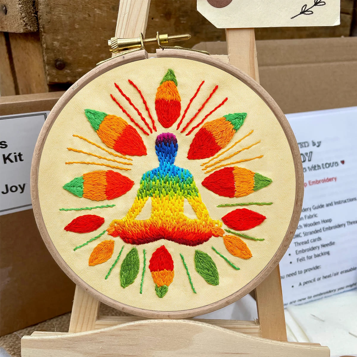 Rubbyoo Embroidery Kit-  Vedic Heaalling Diy Kit For  Aldults| Diy Craft Kits | Wall Decor - image 5