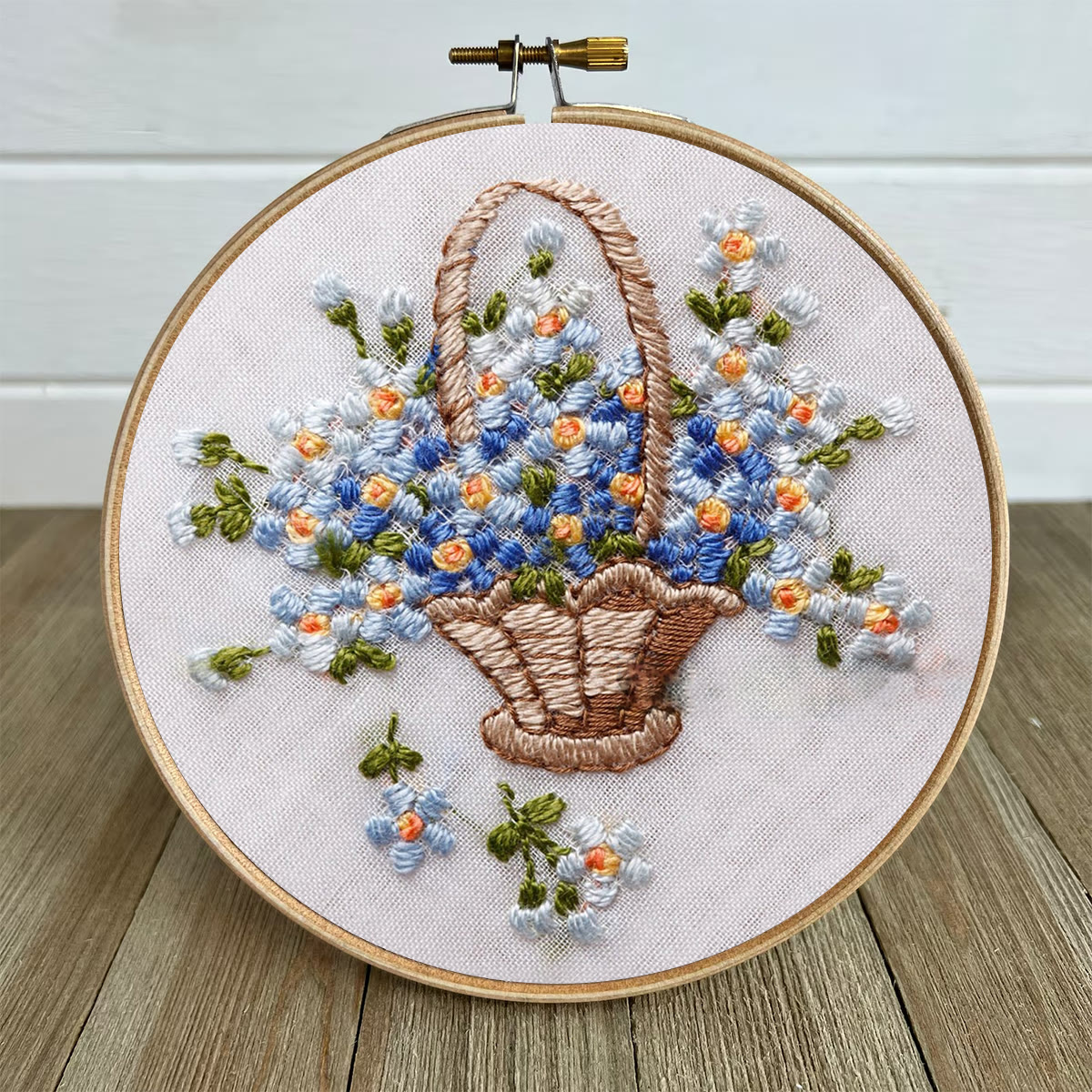 Rubbyoo Embroidery Kit-  Basket Of Flowers Diy Kit For Women| Diy Craft Kits  - image 5
