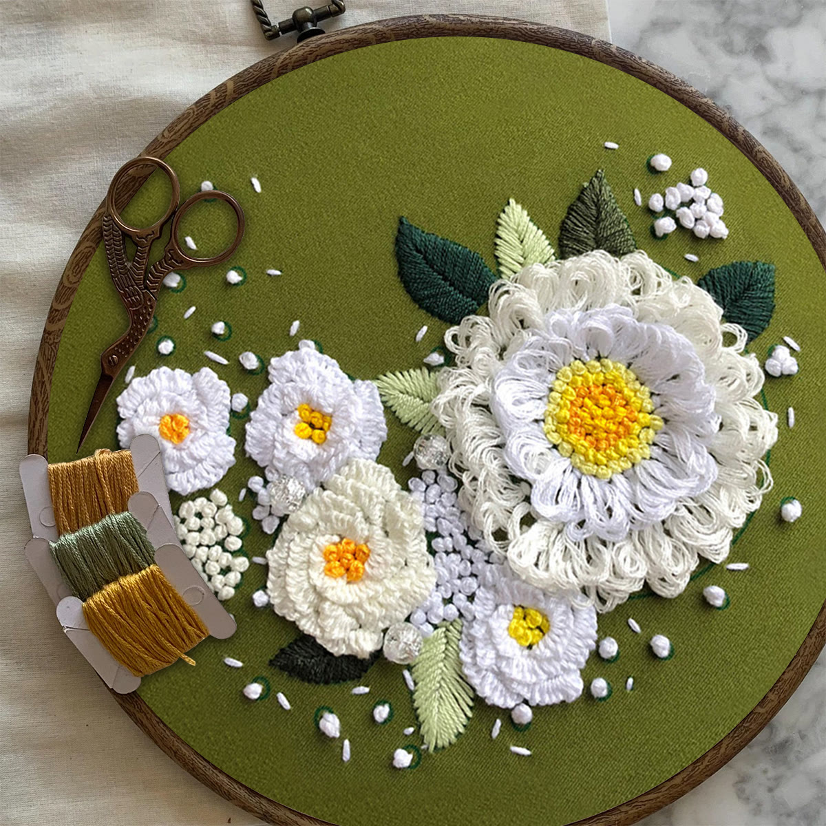 Rubbyoo Embroidery Kit-  Daisy Starter Kit For Craft Lover - image 7