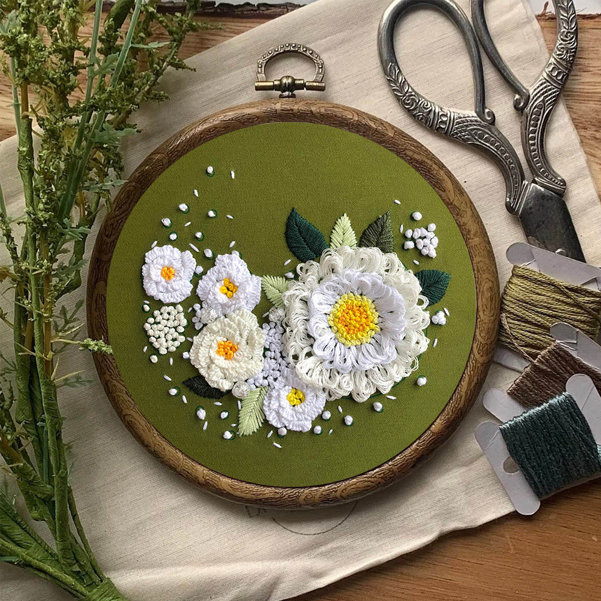 Rubbyoo Embroidery Kit-  Daisy Starter Kit For Craft Lover - image 8