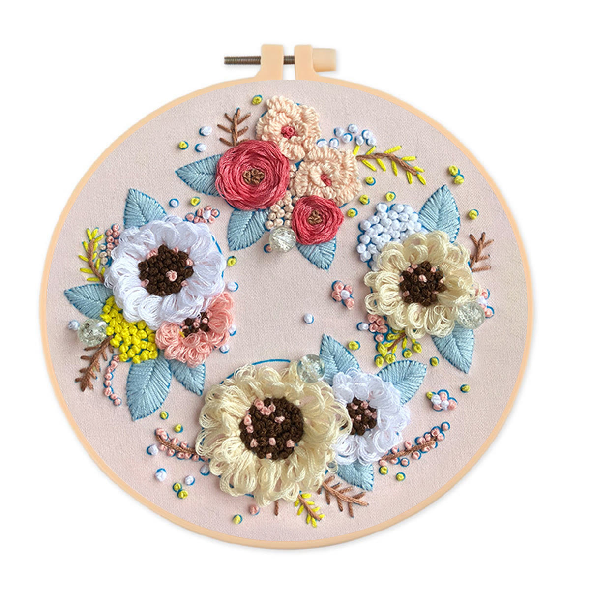 Rubbyoo Embroidery Kit-  Flower Garland Starter Kit For Craft Lover - image 1