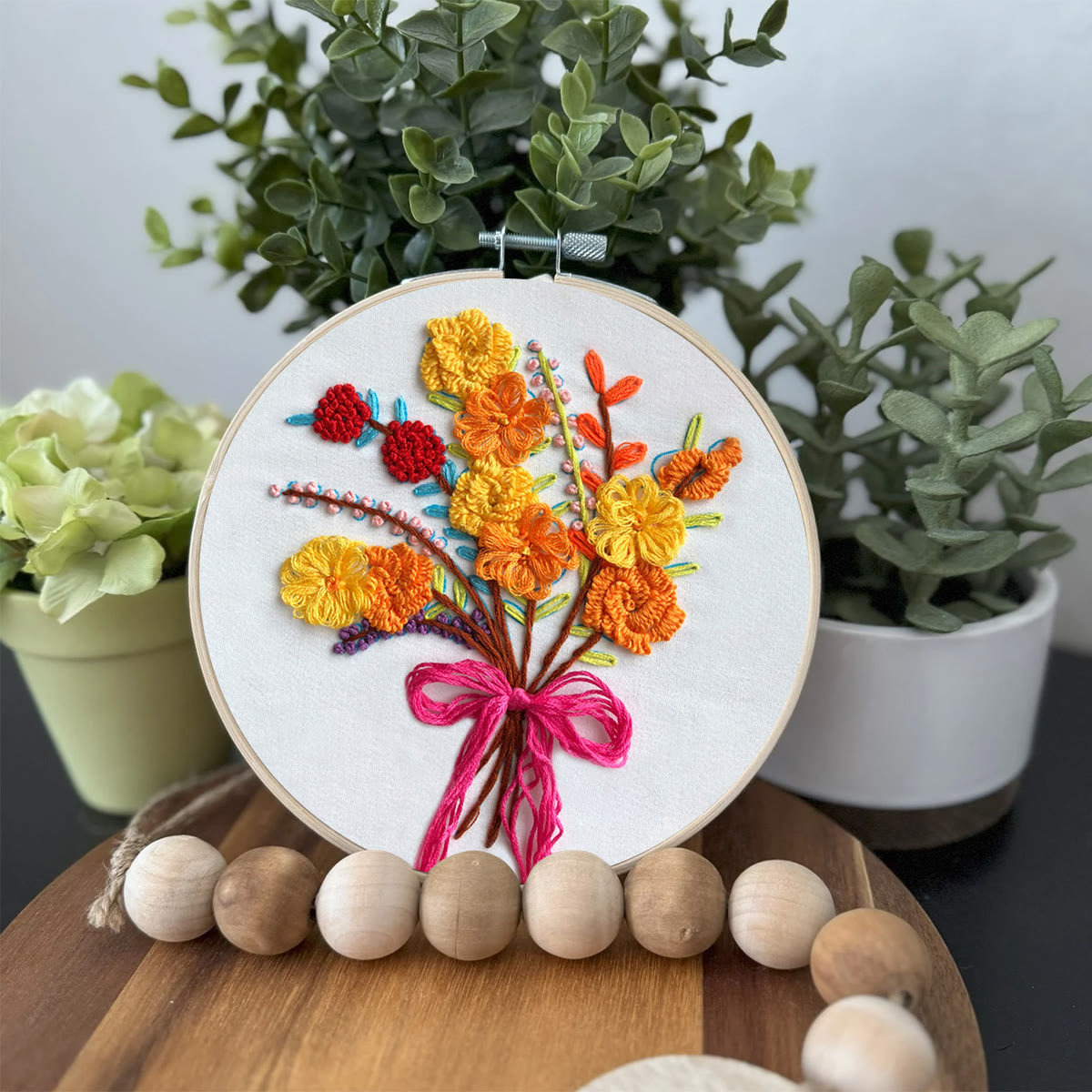 Rubbyoo Embroidery Kit-  Color Flowers Pattern Starter Kit For Craft Lover - image 3