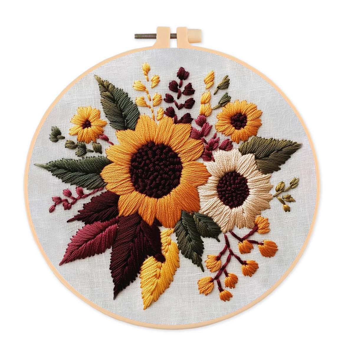 Rubbyoo Embroidery Kit- Sunflower Cluster| For Craft Lover Hand Stitch - image 1