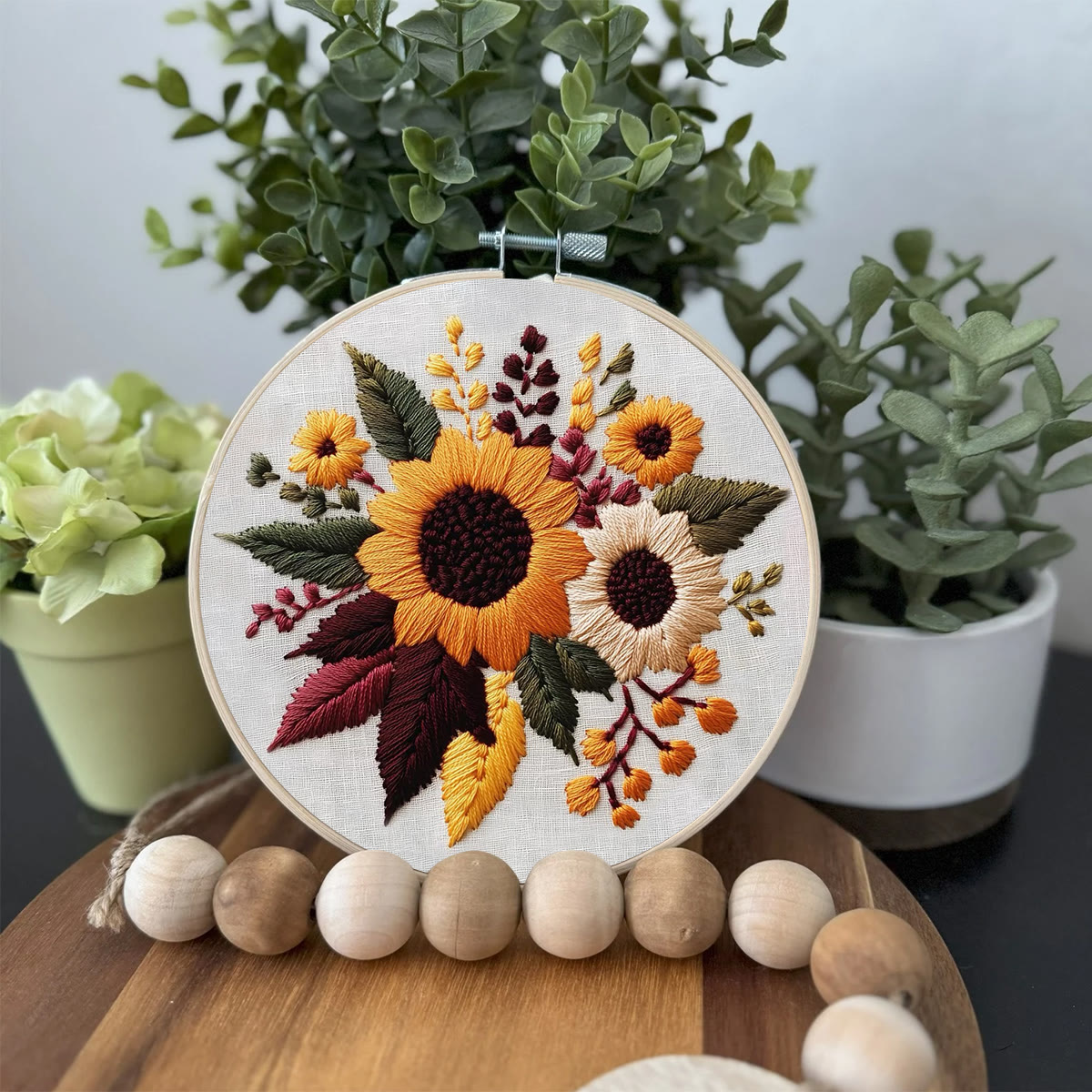 Rubbyoo Embroidery Kit- Sunflower Cluster| For Craft Lover Hand Stitch - image 3