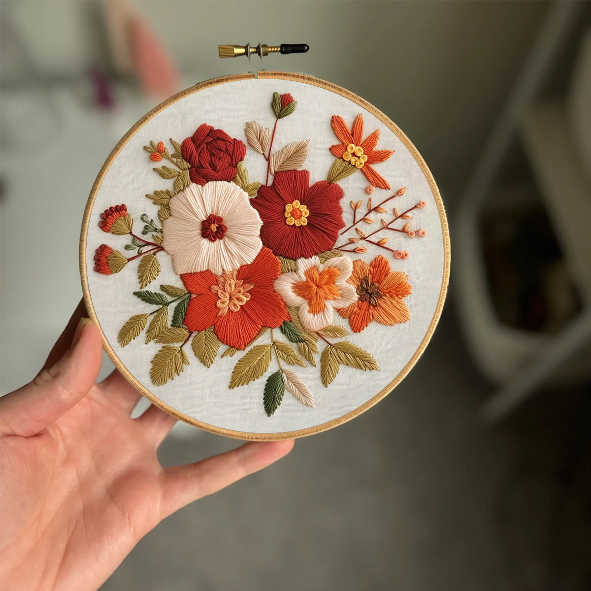 Rubbyoo Embroidery Kit- Autumn Blooms | For Beginners Hand Stitch - image 2