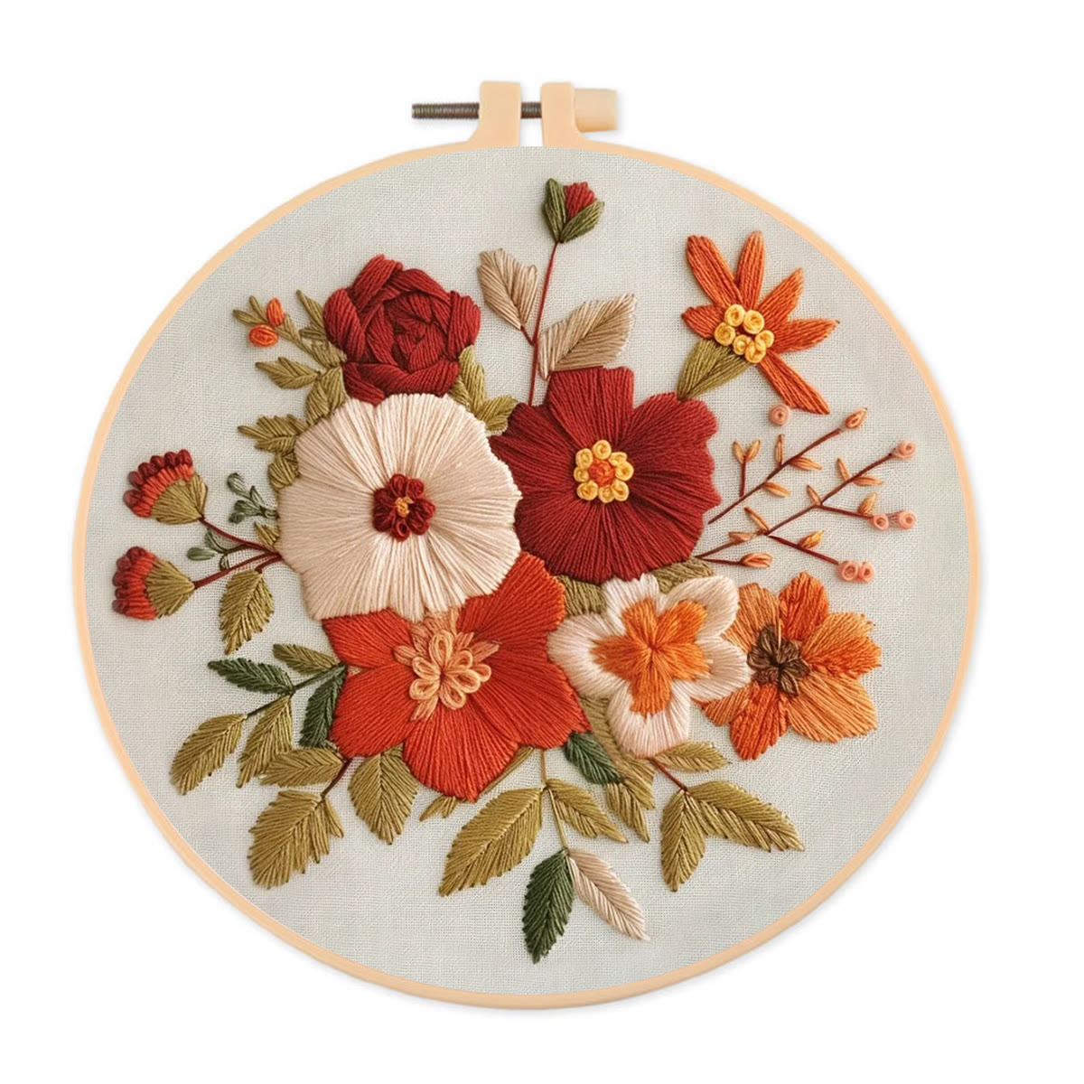 Rubbyoo Embroidery Kit- Autumn Blooms | For Beginners Hand Stitch - image 1