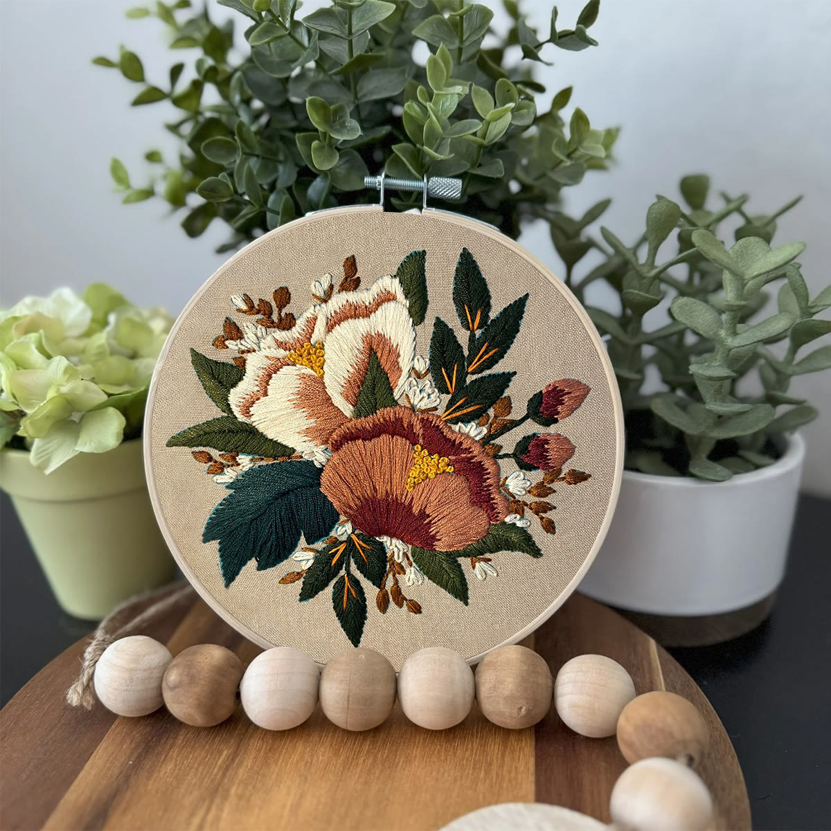 Rubbyoo Embroidery Kit- Blush Floral Pattern | For Beginners Hand Stitch - image 3