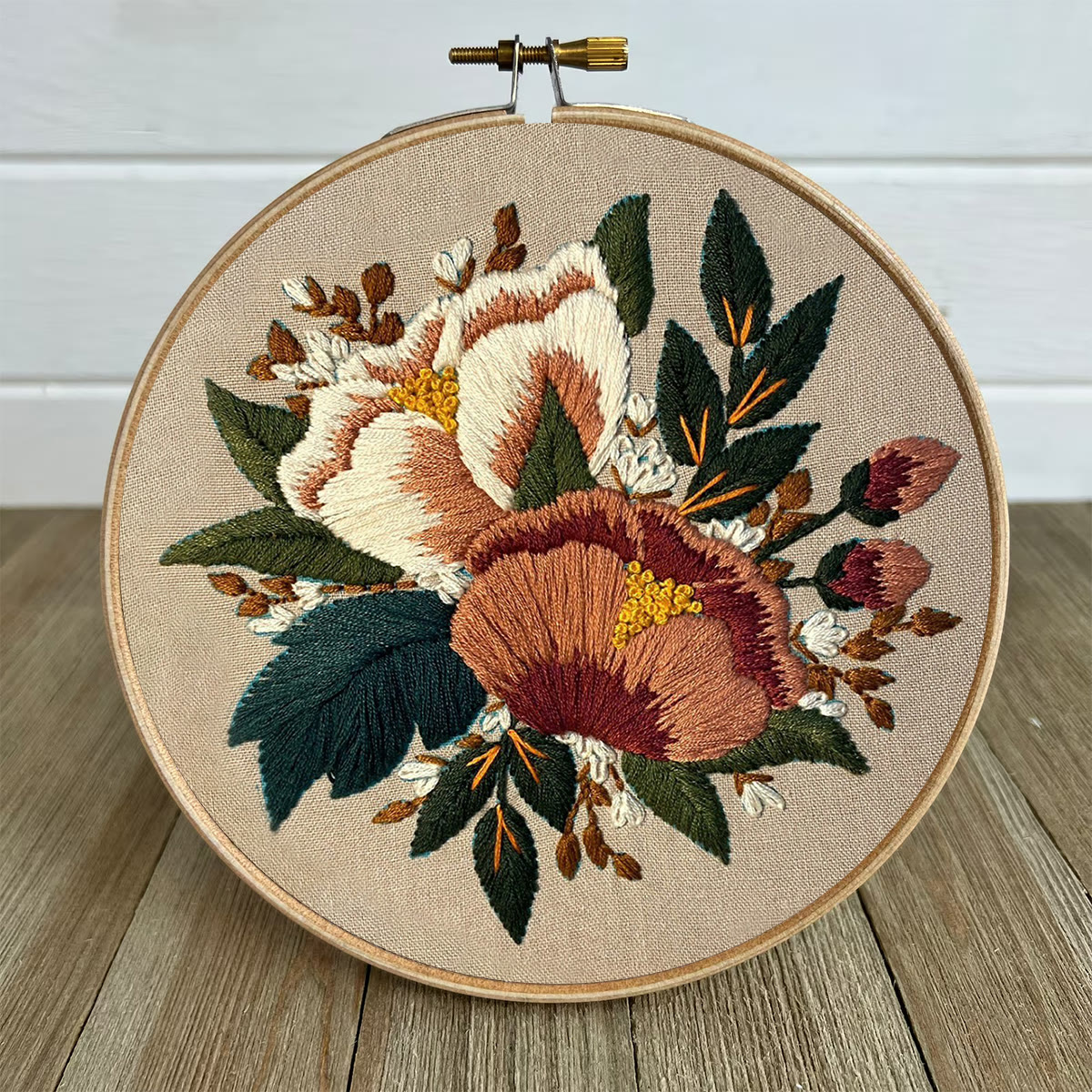 Rubbyoo Embroidery Kit- Blush Floral Pattern | For Beginners Hand Stitch - image 5