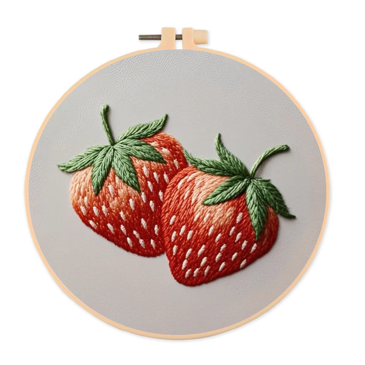 Rubbyoo Embroidery Kit- Two Big Strawberries | For Beginners DIY Craft Kits - image 1