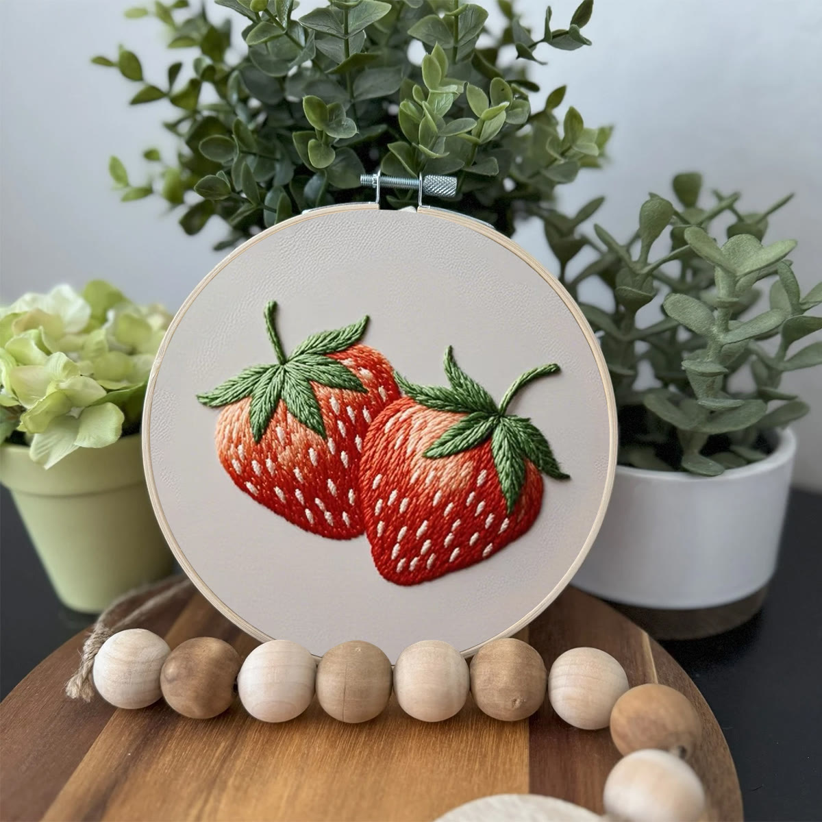 Rubbyoo Embroidery Kit- Two Big Strawberries | For Beginners DIY Craft Kits - image 3