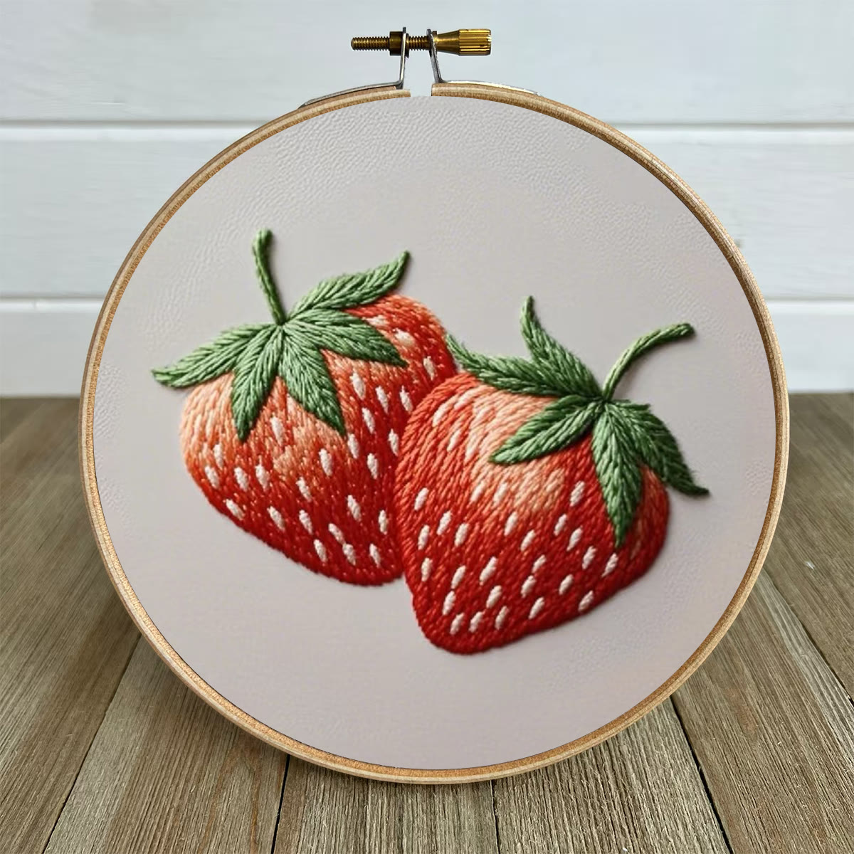 Rubbyoo Embroidery Kit- Two Big Strawberries | For Beginners DIY Craft Kits - image 5