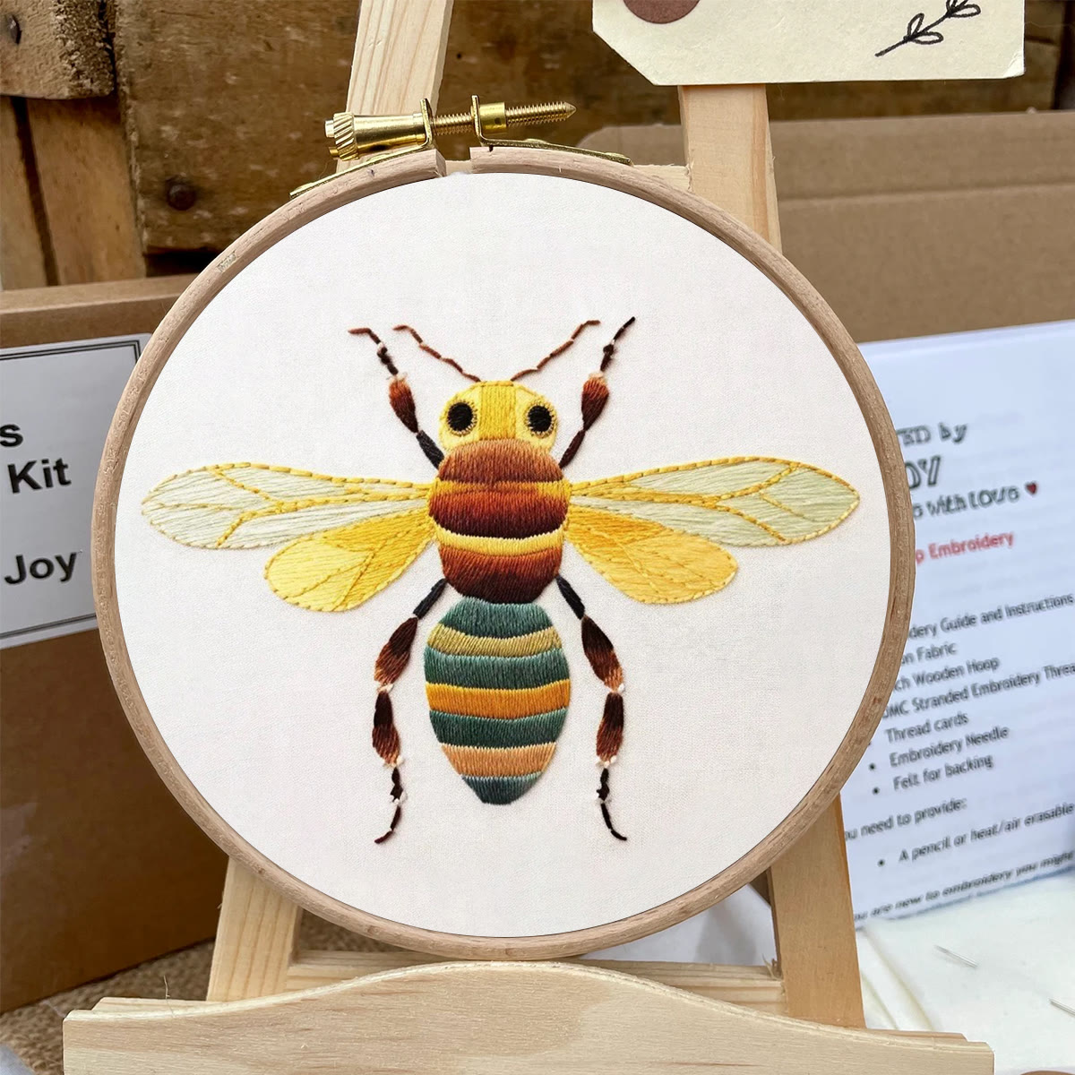 Rubbyoo Embroidery Kit- Honey Bee | Diy Craft Kits  For Beginners - image 5
