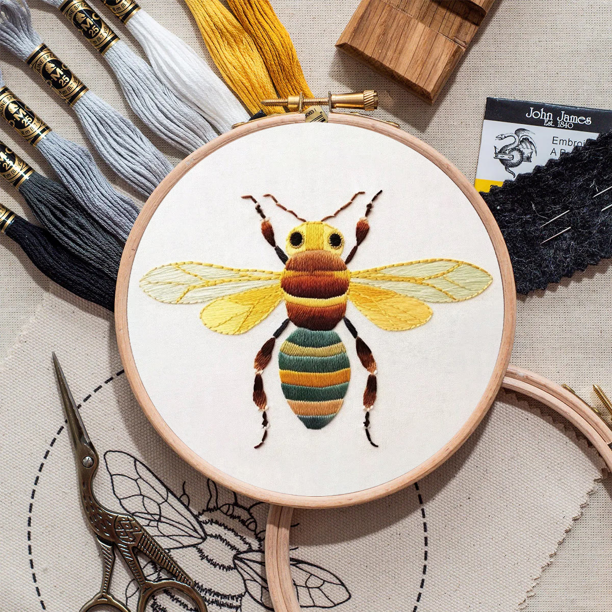 Rubbyoo Embroidery Kit- Honey Bee | Diy Craft Kits  For Beginners - image 9