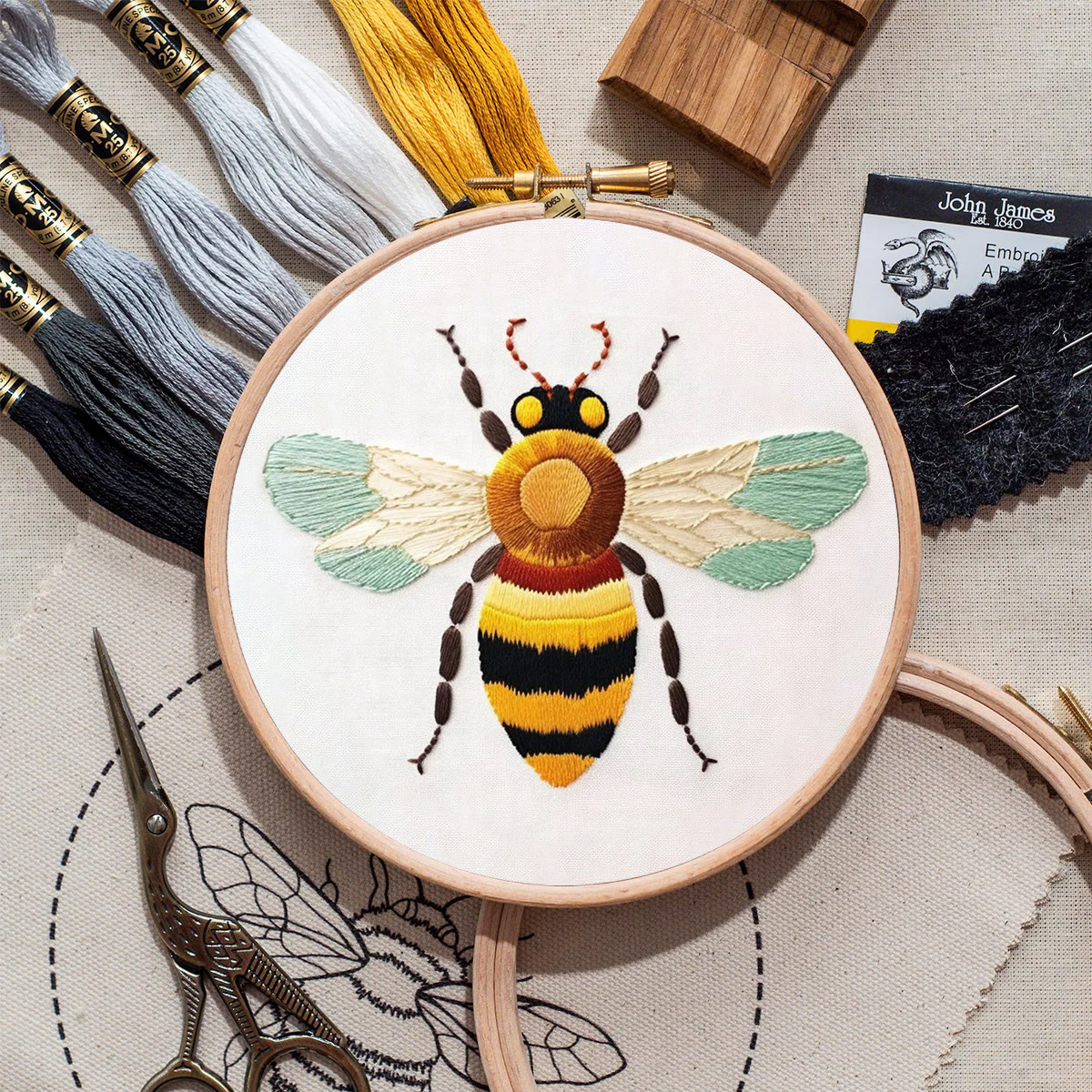 Rubbyoo Embroidery Kit- Bumble Bee| Diy Craft Kits  For Beginners - image 9