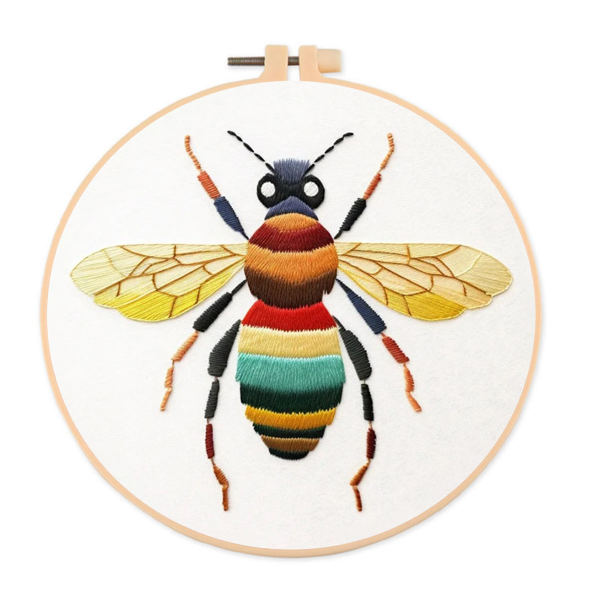 Rubbyoo Embroidery Kit- Colorful Bee | Diy Craft Kits  For Beginners - image 1
