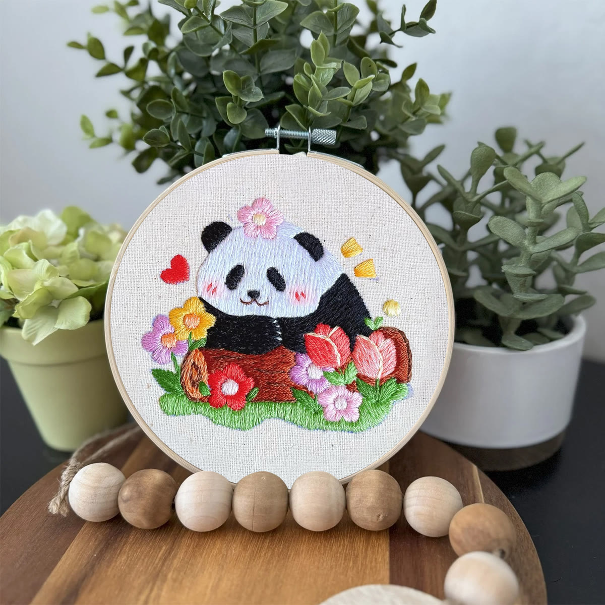 Rubbyoo Embroidery Kit- Cute Panda | Diy Kit For Starter  Hand Stitch - image 3