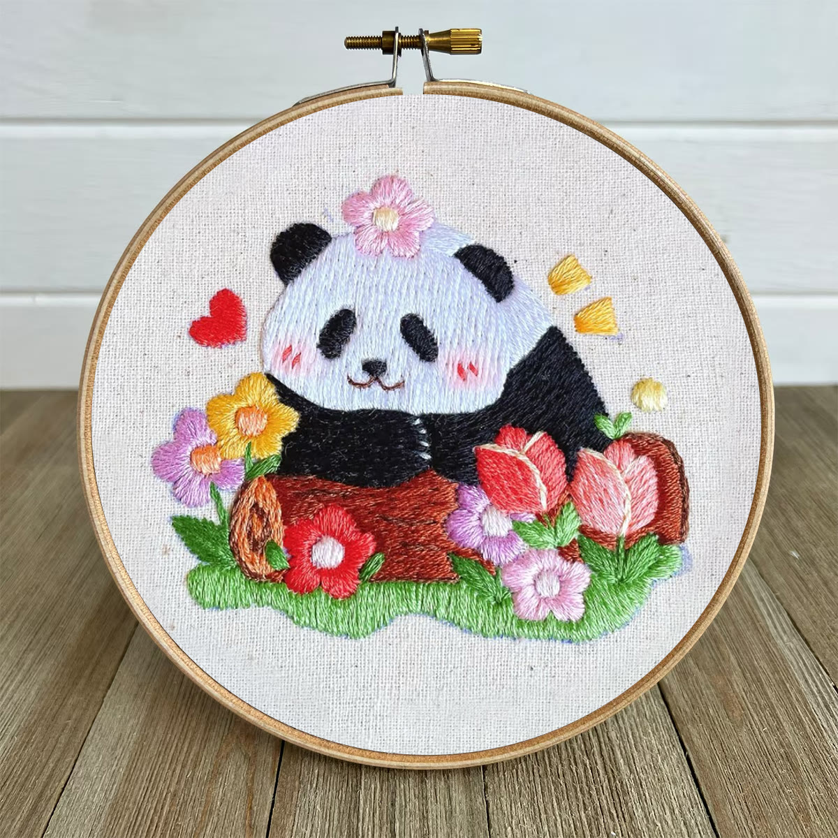 Rubbyoo Embroidery Kit- Cute Panda | Diy Kit For Starter  Hand Stitch - image 5