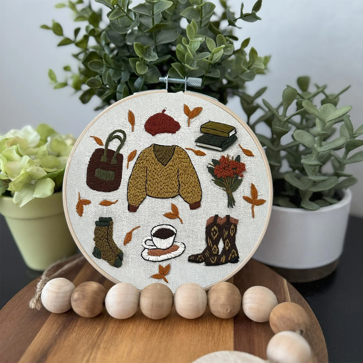 Rubbyoo Embroidery Kit- Autumn Sweatshirt| Diy Kit For Beginners  Cozy Crafts - image 3