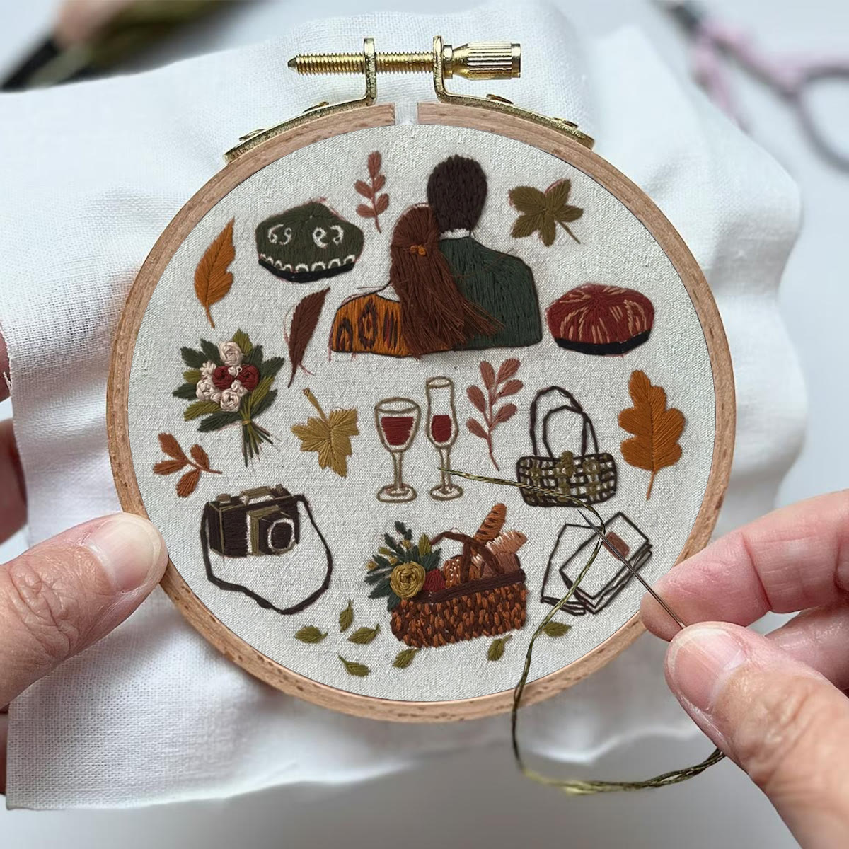 Rubbyoo Embroidery Kit- Autumn Vibes  2 | Diy Kit For Beginners  Cozy Crafts - image 4