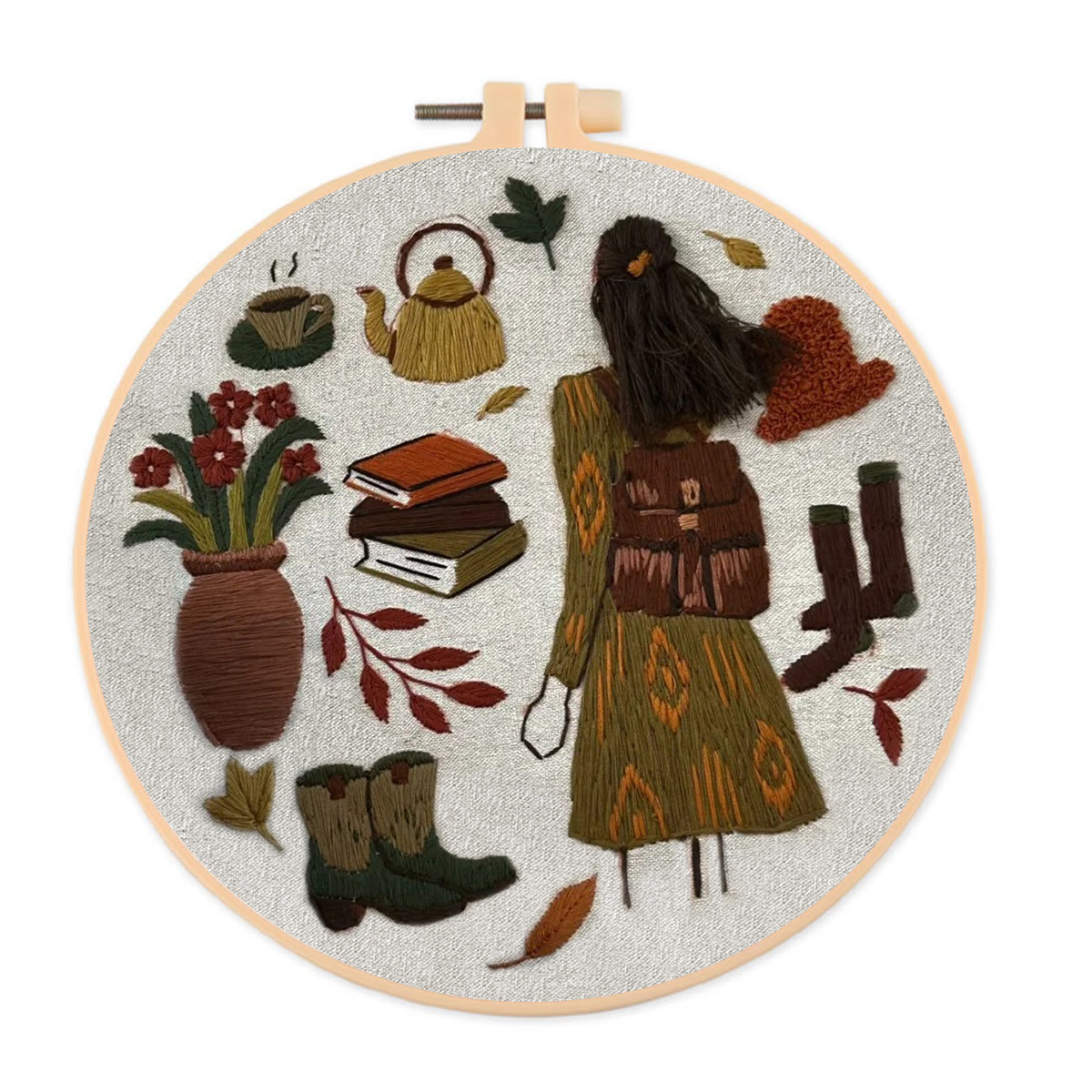 Rubbyoo Embroidery Kit- Autumn Vibes  3 | Diy Kit For Beginners  Cozy Crafts - image 1