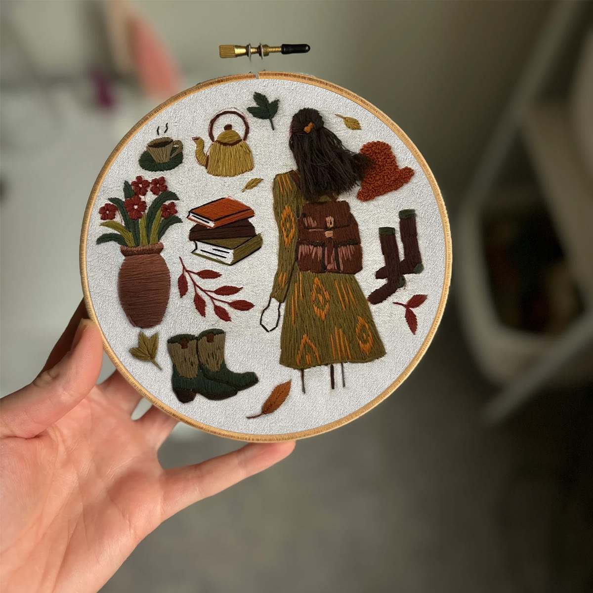 Rubbyoo Embroidery Kit- Autumn Vibes  3 | Diy Kit For Beginners  Cozy Crafts - image 2