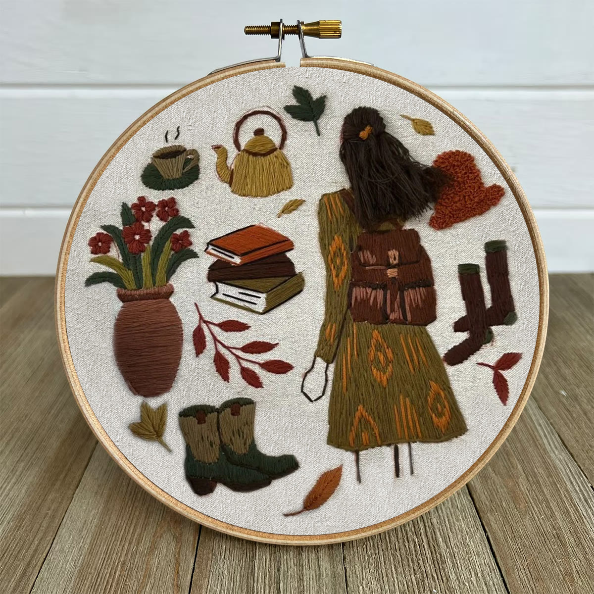 Rubbyoo Embroidery Kit- Autumn Vibes  3 | Diy Kit For Beginners  Cozy Crafts - image 5