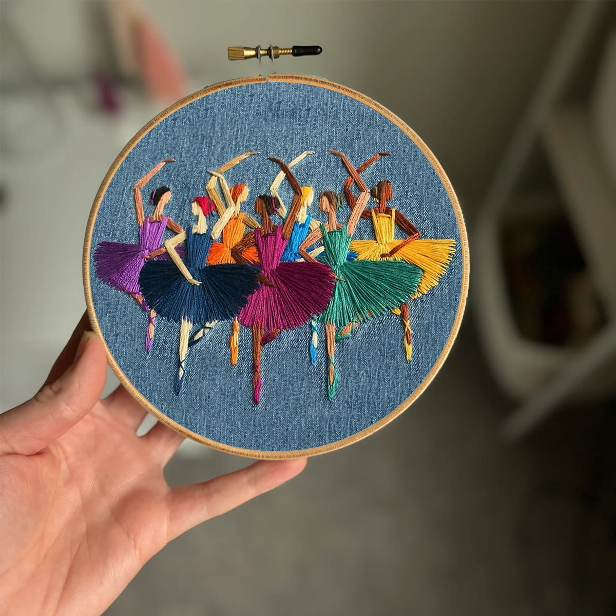 Rubbyoo Embroidery Kit- Dancers Portrait | Cozy Crafts Diy Kit For Women - image 2