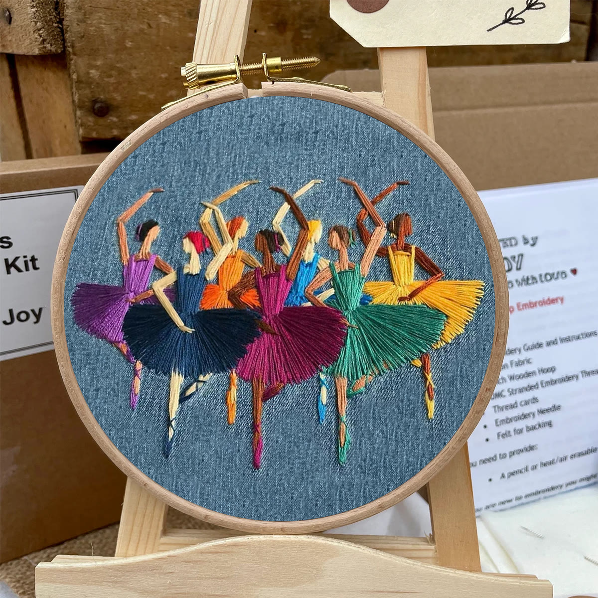 Rubbyoo Embroidery Kit- Dancers Portrait | Cozy Crafts Diy Kit For Women - image 6