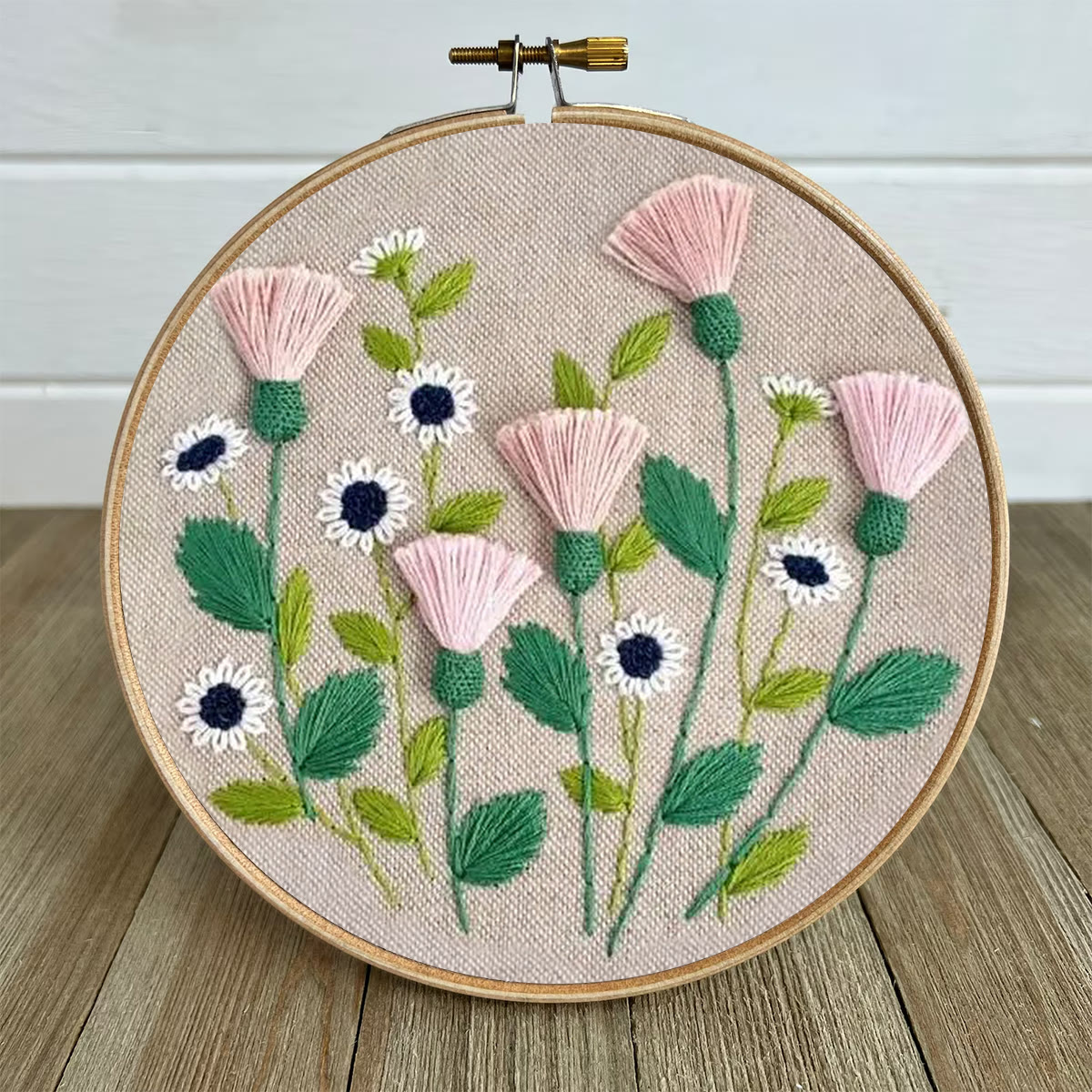 Rubbyoo Embroidery Kit- Pink Floral Pattern | Embroidery Kit For Beginner,Modern  Embroidery - image 9
