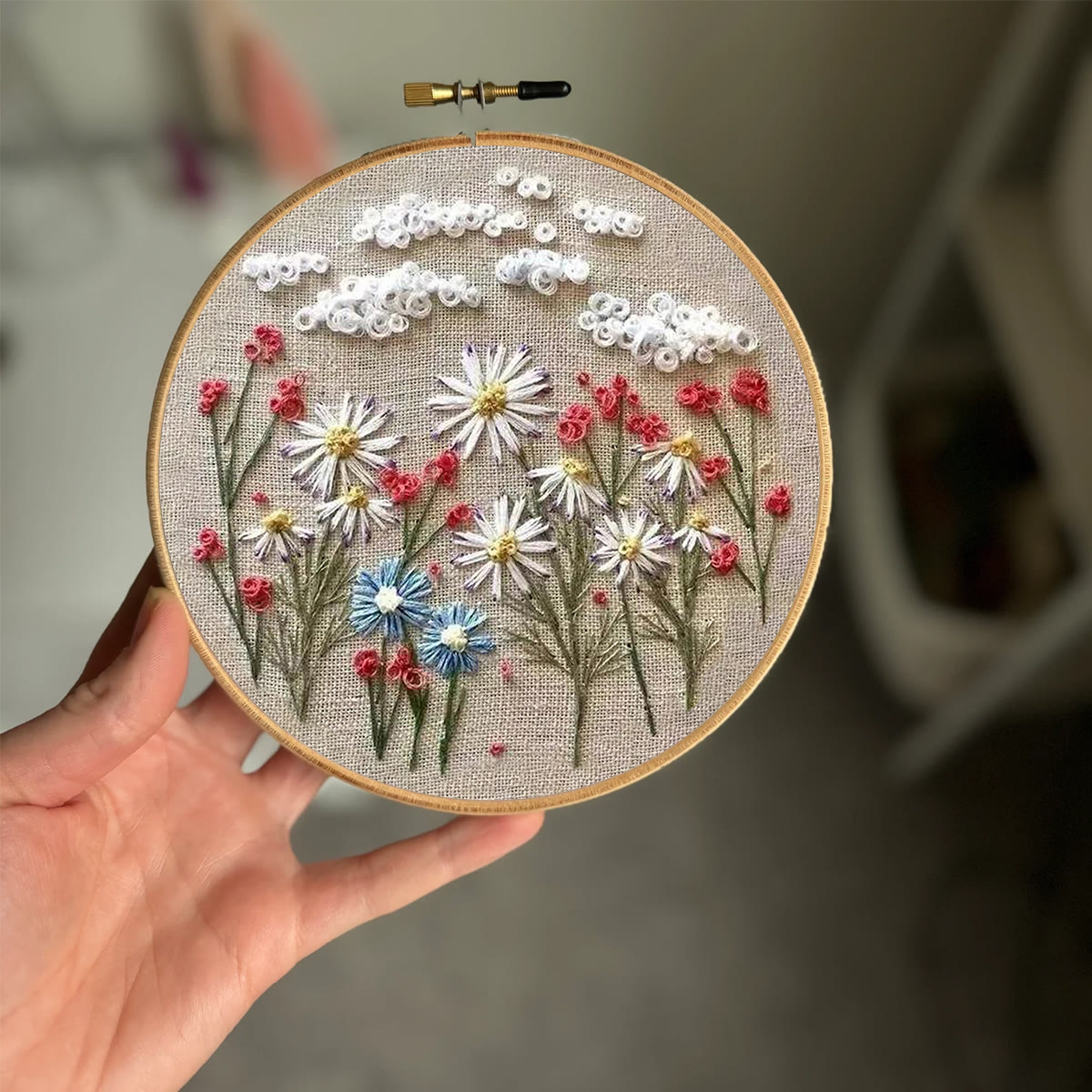 Rubbyoo Embroidery Kit- Daisy Pattern | Embroidery Kit For Beginner,Modern Embroidery - image 2