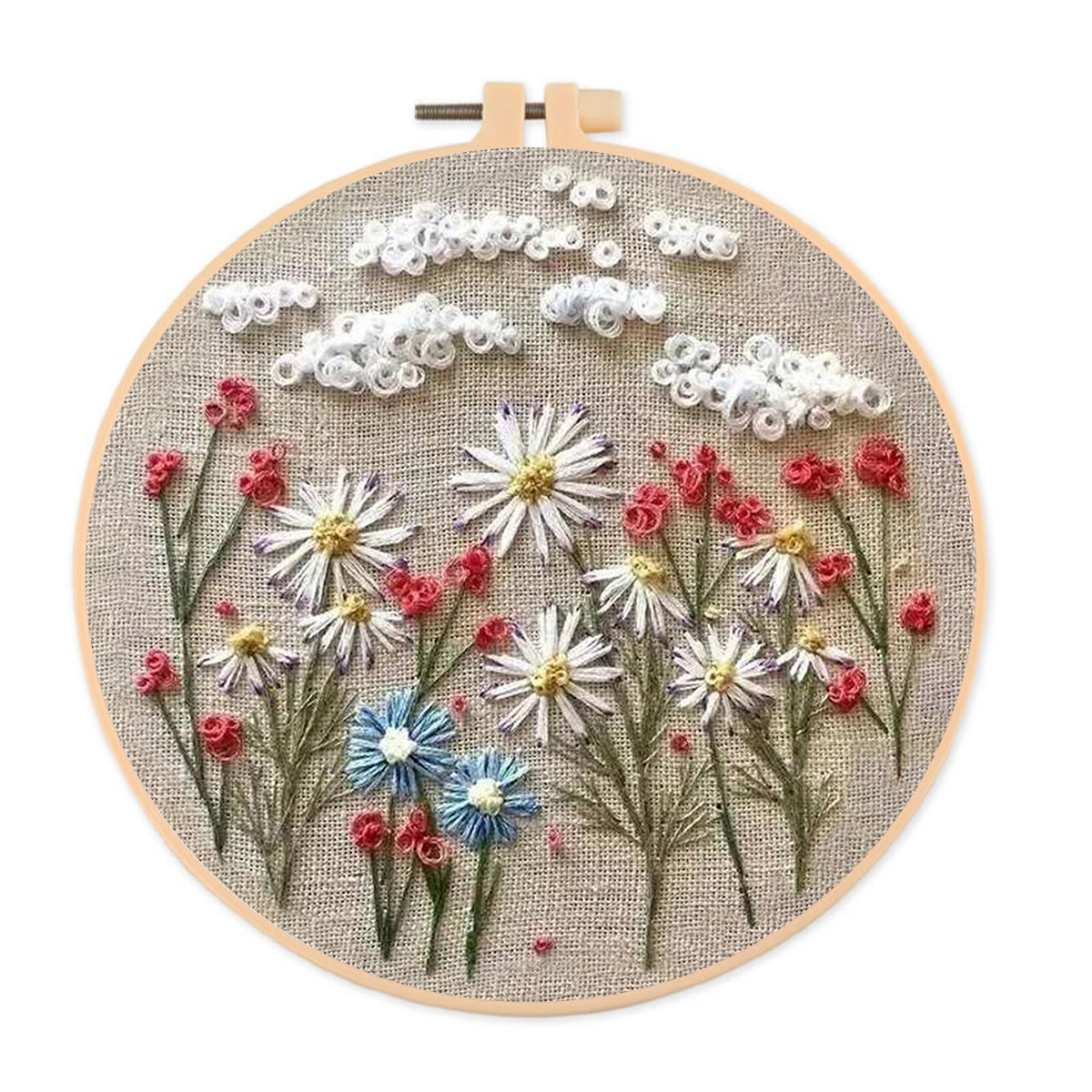 Rubbyoo Embroidery Kit- Daisy Pattern | Embroidery Kit For Beginner,Modern Embroidery - image 1