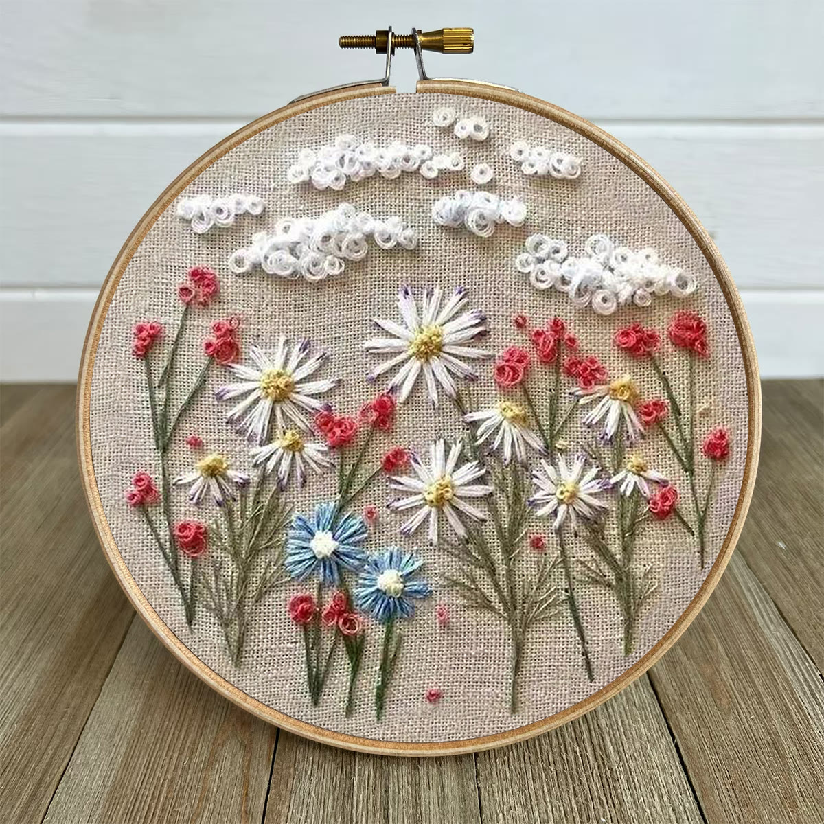 Rubbyoo Embroidery Kit- Daisy Pattern | Embroidery Kit For Beginner,Modern Embroidery - image 5