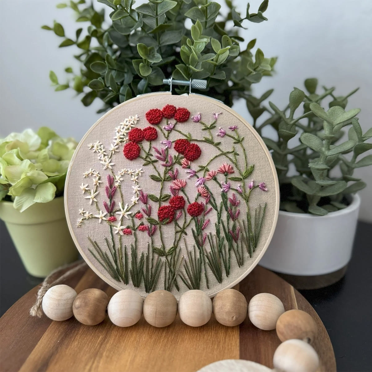 Rubbyoo Embroidery Kit-Floral Plant Pattern | Embroidery Kit For Beginner,Modern Embroidery - image 3