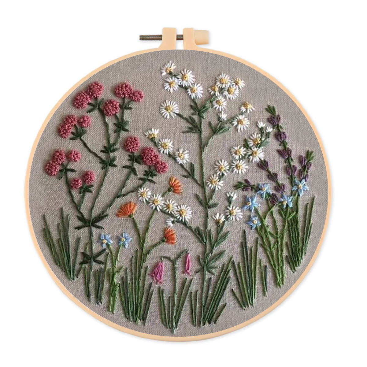 Rubbyoo Embroidery Kit-Floral Plant Pattern 2 | Embroidery Kit For Beginner,Modern Embroidery,Cross Stitch - image 1