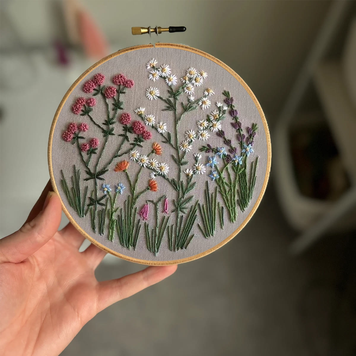 Rubbyoo Embroidery Kit-Floral Plant Pattern 2 | Embroidery Kit For Beginner,Modern Embroidery,Cross Stitch - image 2