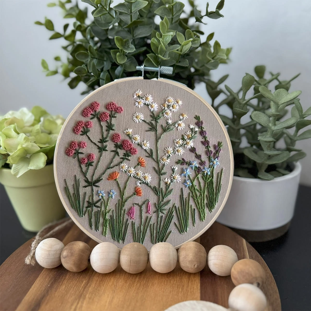 Rubbyoo Embroidery Kit-Floral Plant Pattern 2 | Embroidery Kit For Beginner,Modern Embroidery,Cross Stitch - image 3