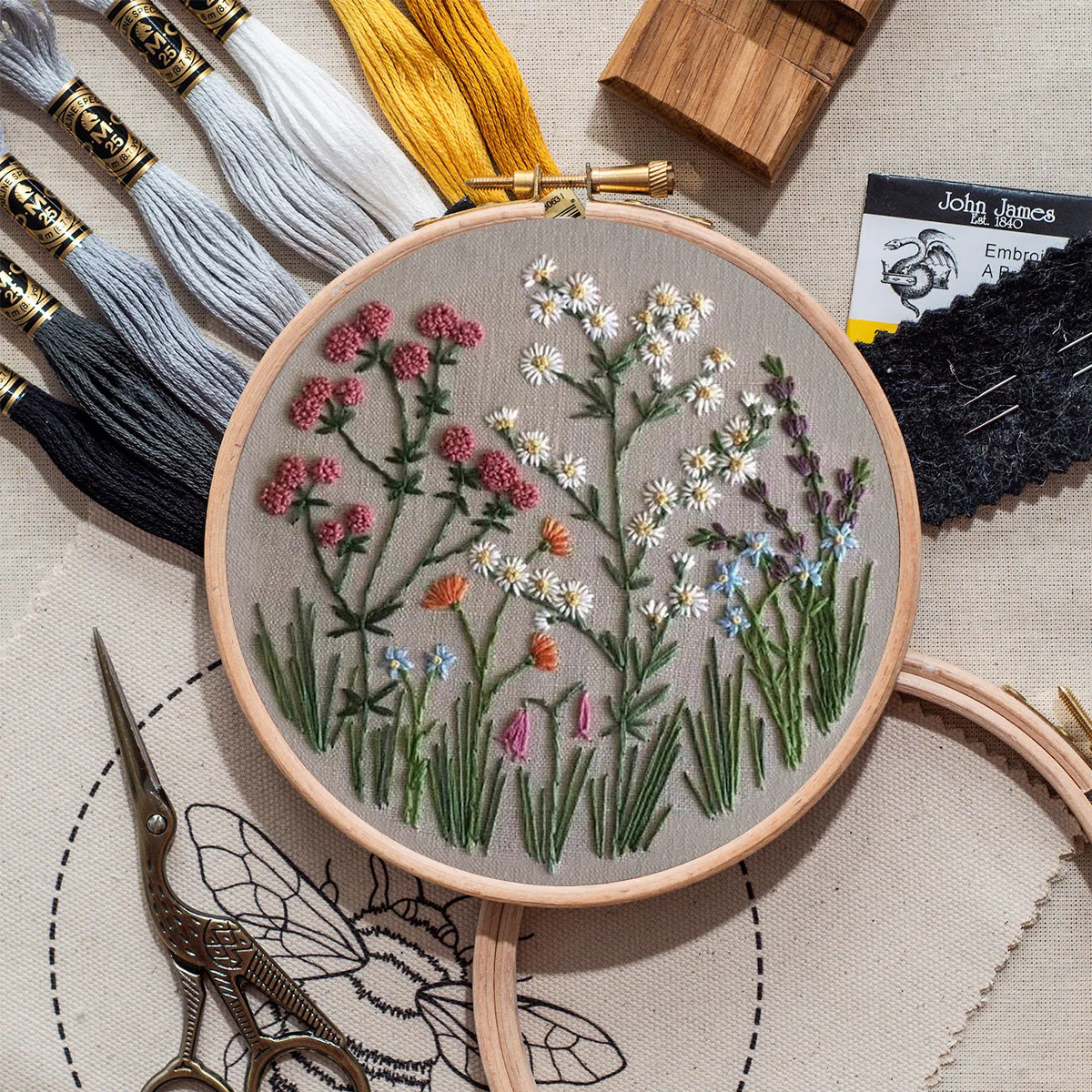 Rubbyoo Embroidery Kit-Floral Plant Pattern 2 | Embroidery Kit For Beginner,Modern Embroidery,Cross Stitch - image 9