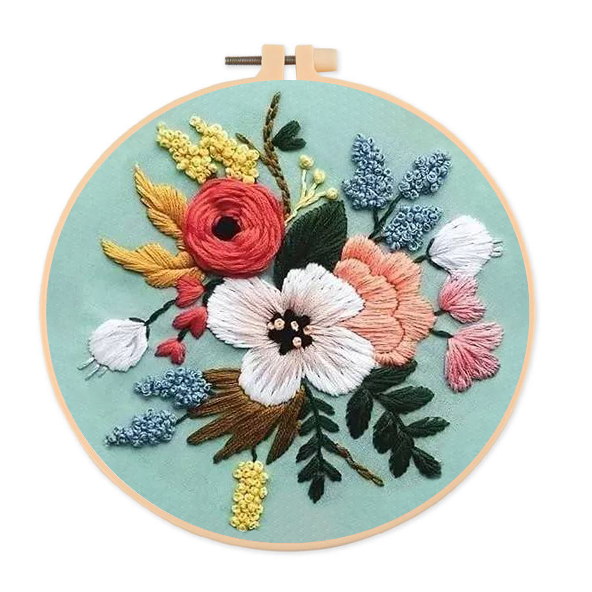 Rubbyoo Embroidery Kit- Modern Flower Design | Diy Craft Kits,Hand Stitch,For Craft Lover - image 1