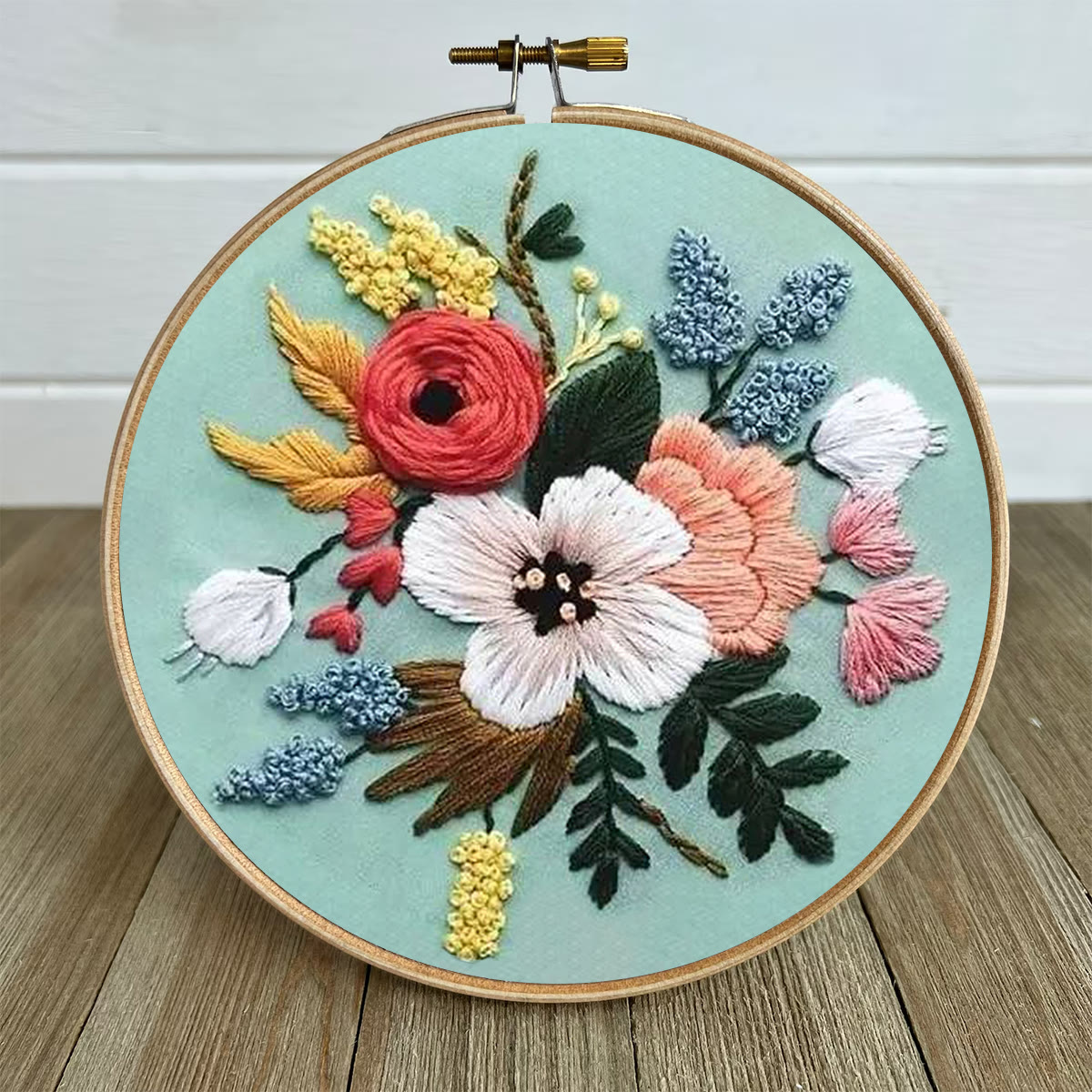 Rubbyoo Embroidery Kit- Modern Flower Design | Diy Craft Kits,Hand Stitch,For Craft Lover - image 6