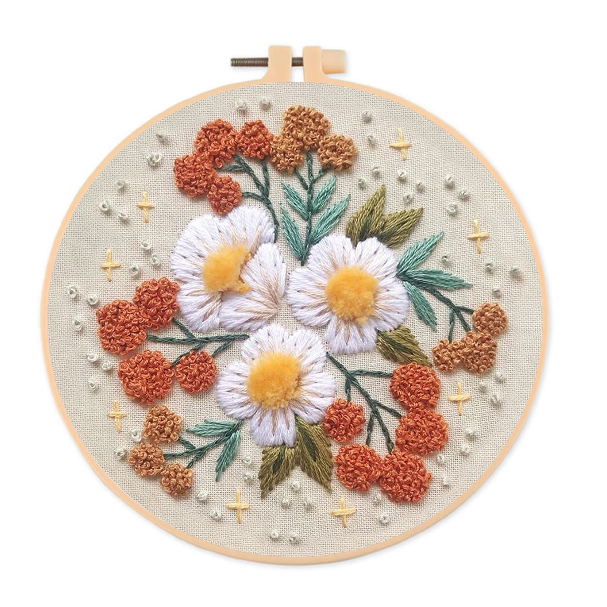 Rubbyoo Embroidery Kit- Modern 3D Floral  | Diy Craft Kits,Hand Stitch,For Craft Lover - image 1
