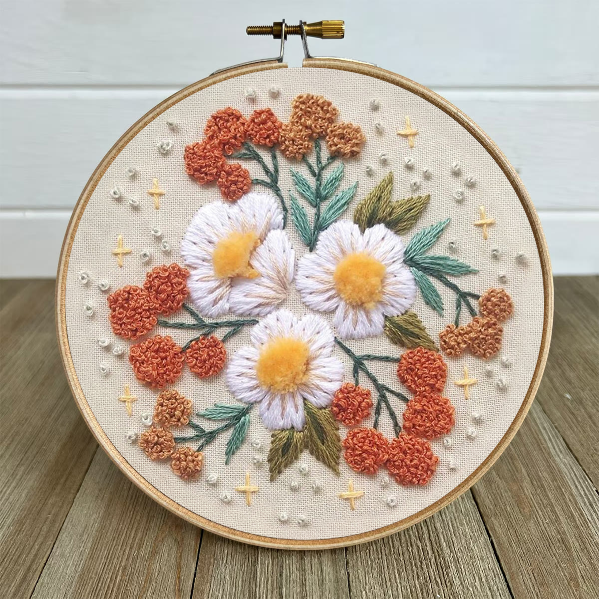 Rubbyoo Embroidery Kit- Modern 3D Floral  | Diy Craft Kits,Hand Stitch,For Craft Lover - image 5