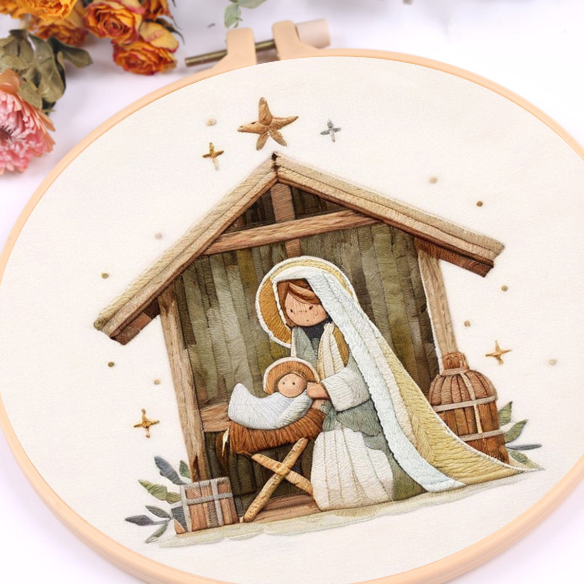 Rubbyoo Embroidery Kit - Baby Jesus In The Manger - image 2