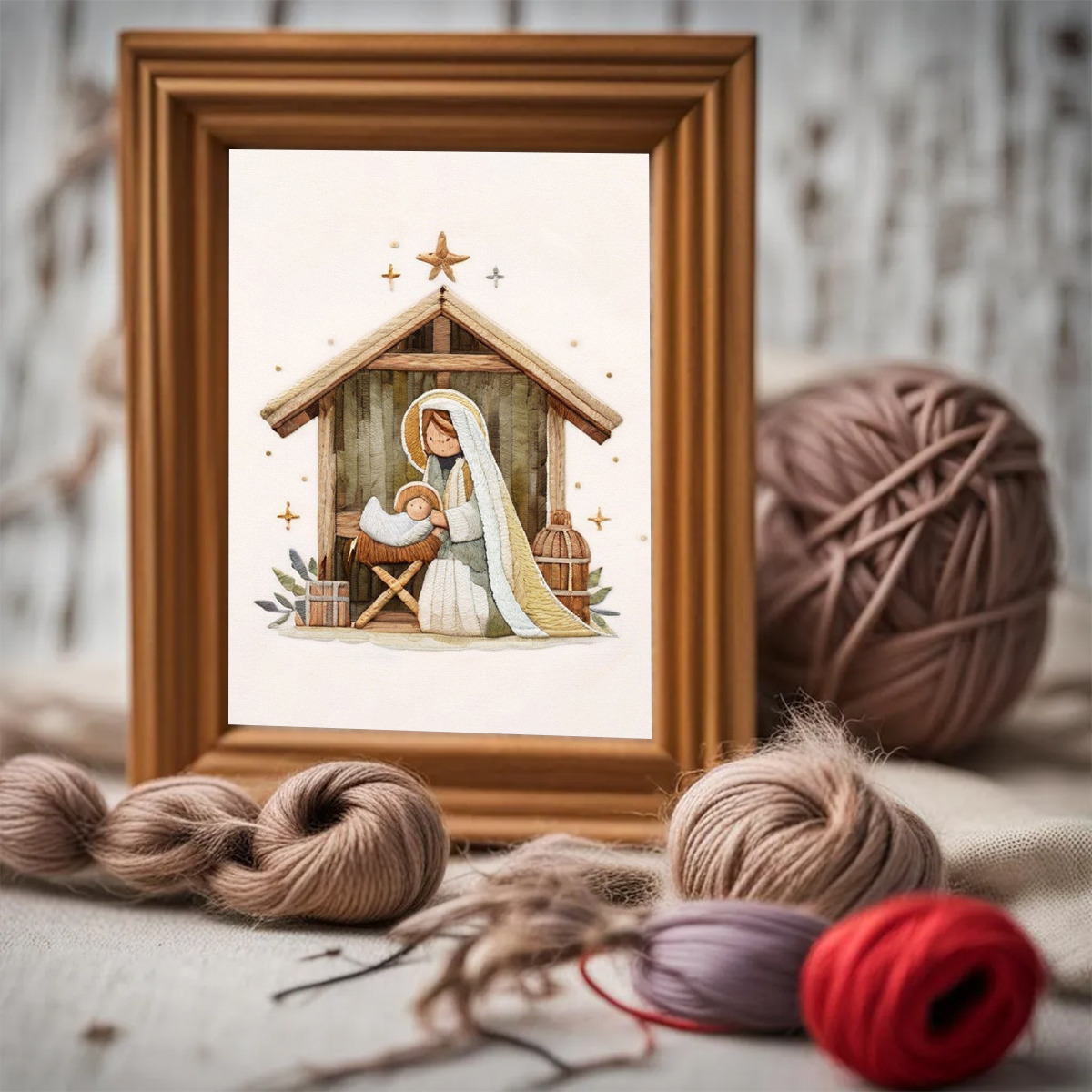 Rubbyoo Embroidery Kit - Baby Jesus In The Manger - image 7